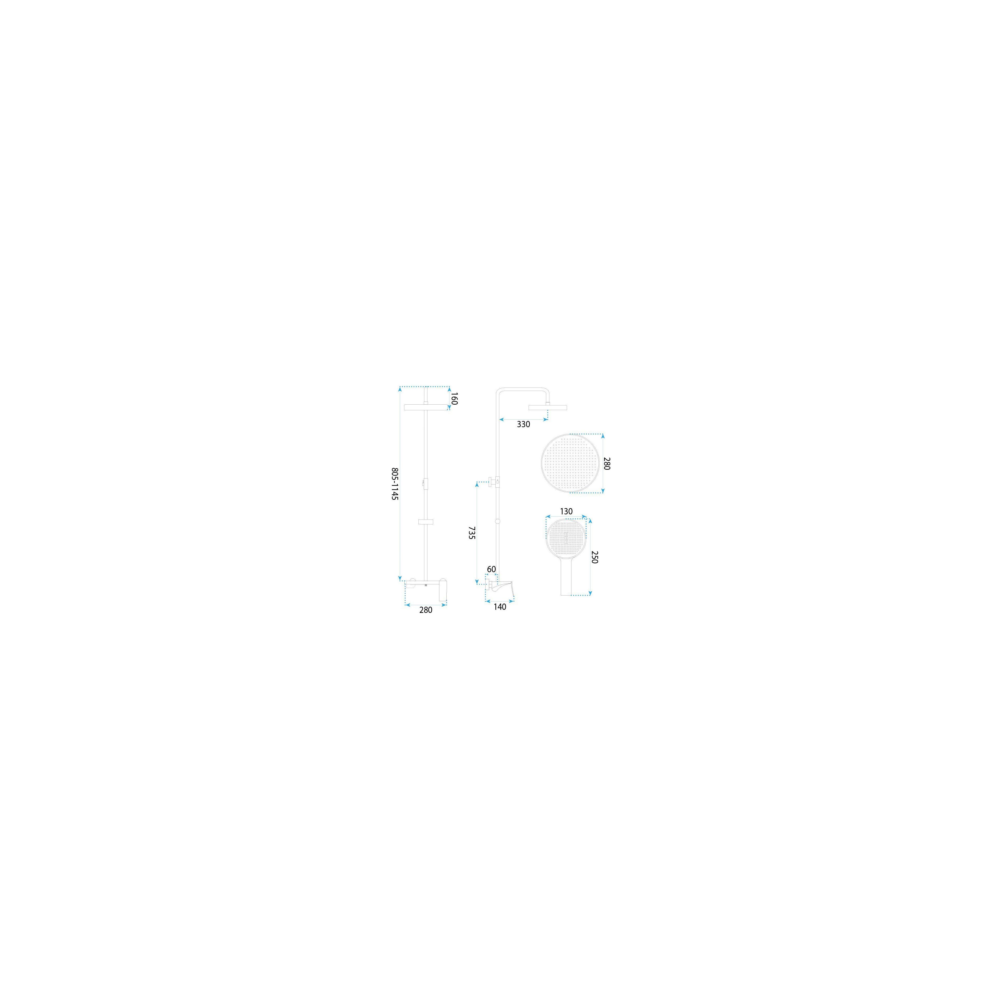 Shower set Rea Vision Titan