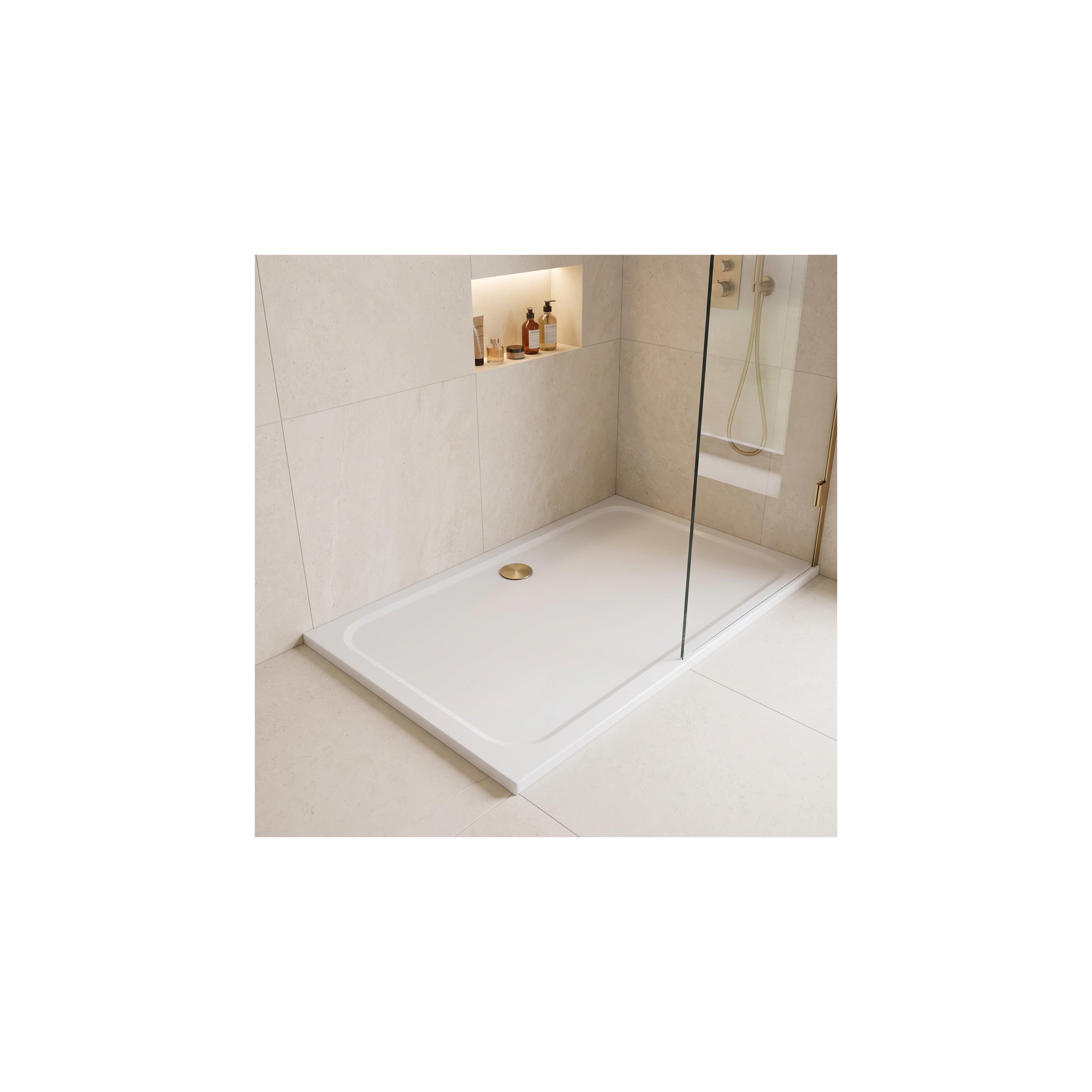 Akrylfat till dusch Rea Belmond vit 80x100 Brush Gold