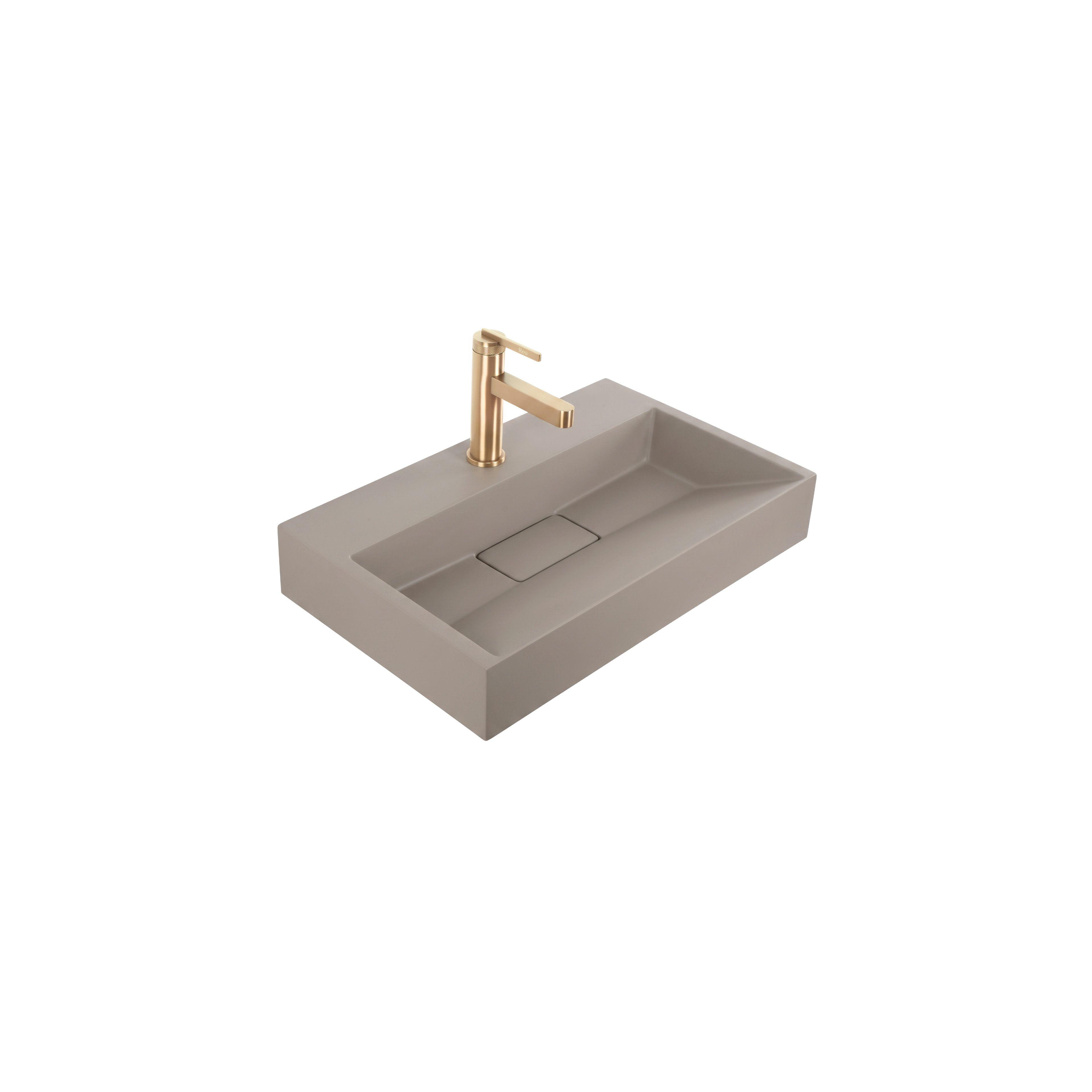 Konglomeratni umivaonik Rea GOYA 50CM Taupe + stalak