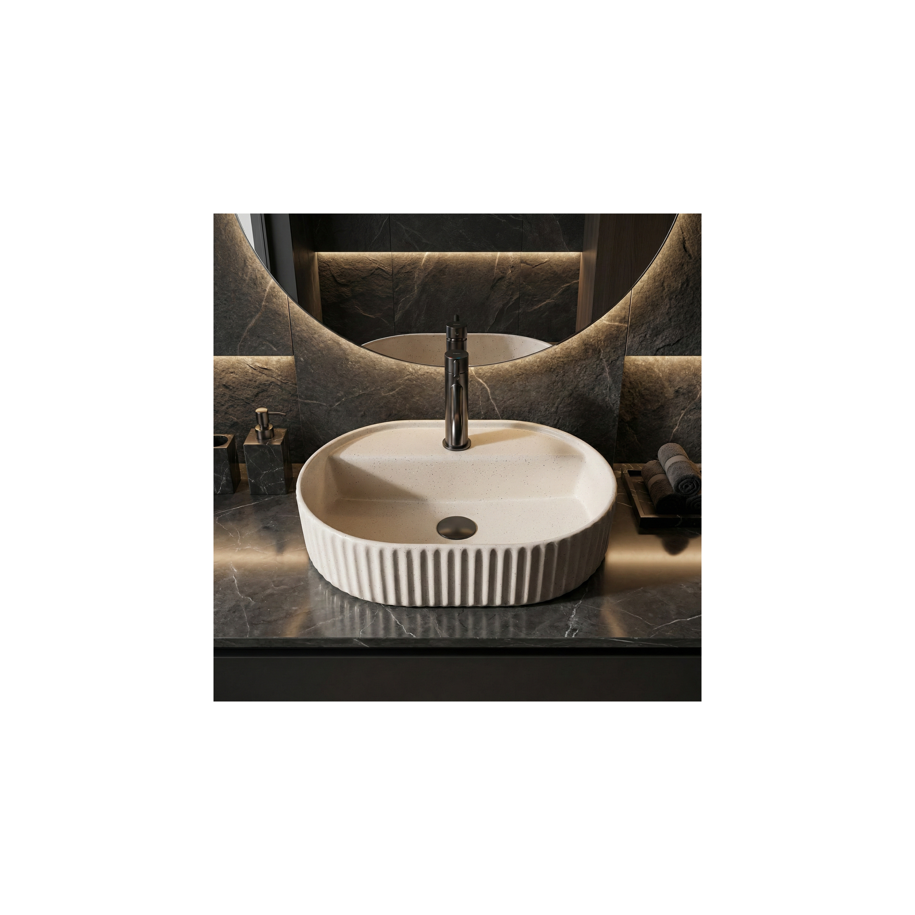 Aufsatzwaschbecken Rea Marcela 50 Vanilla