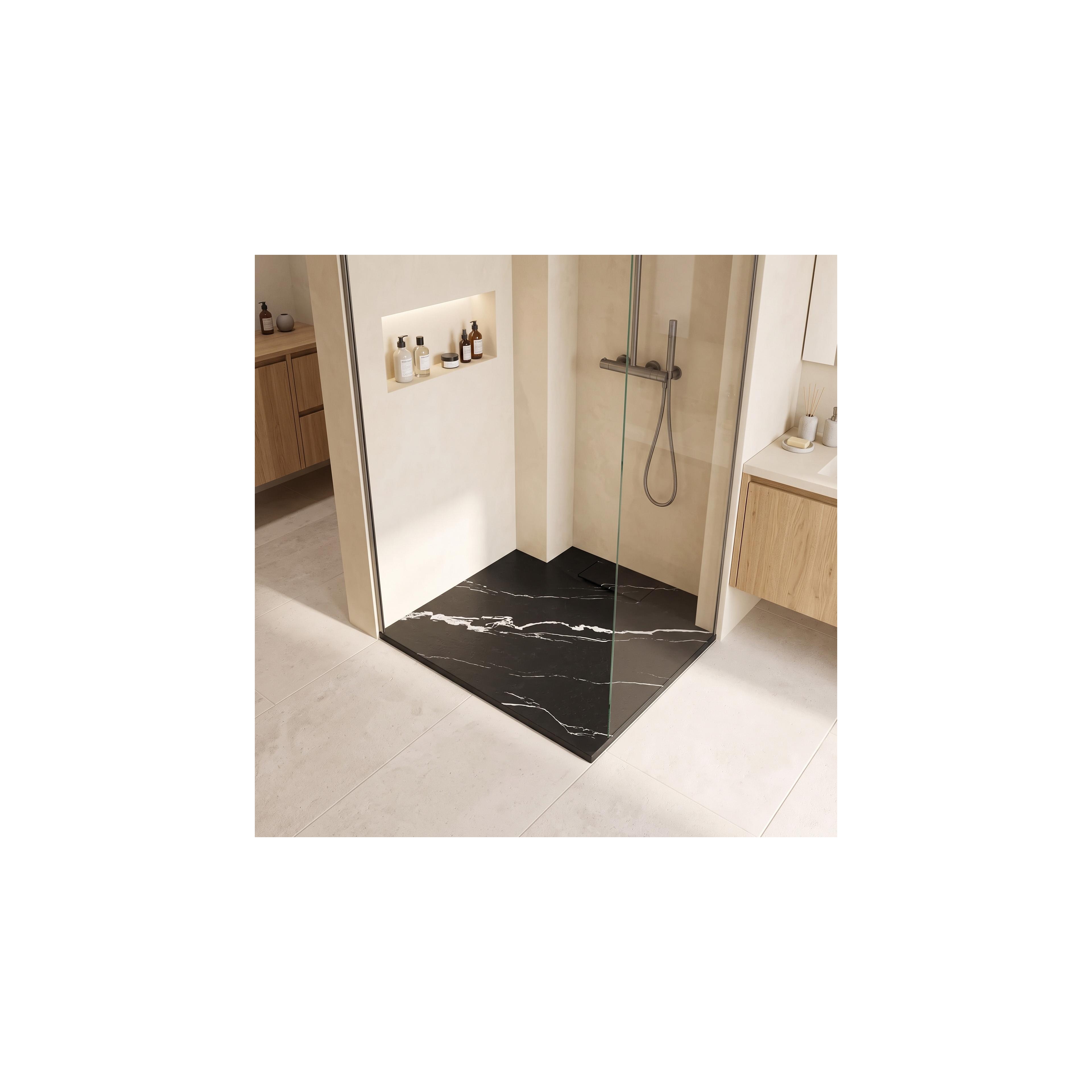 Tuš kada Bazalt CARRARA BLACK 90x90
