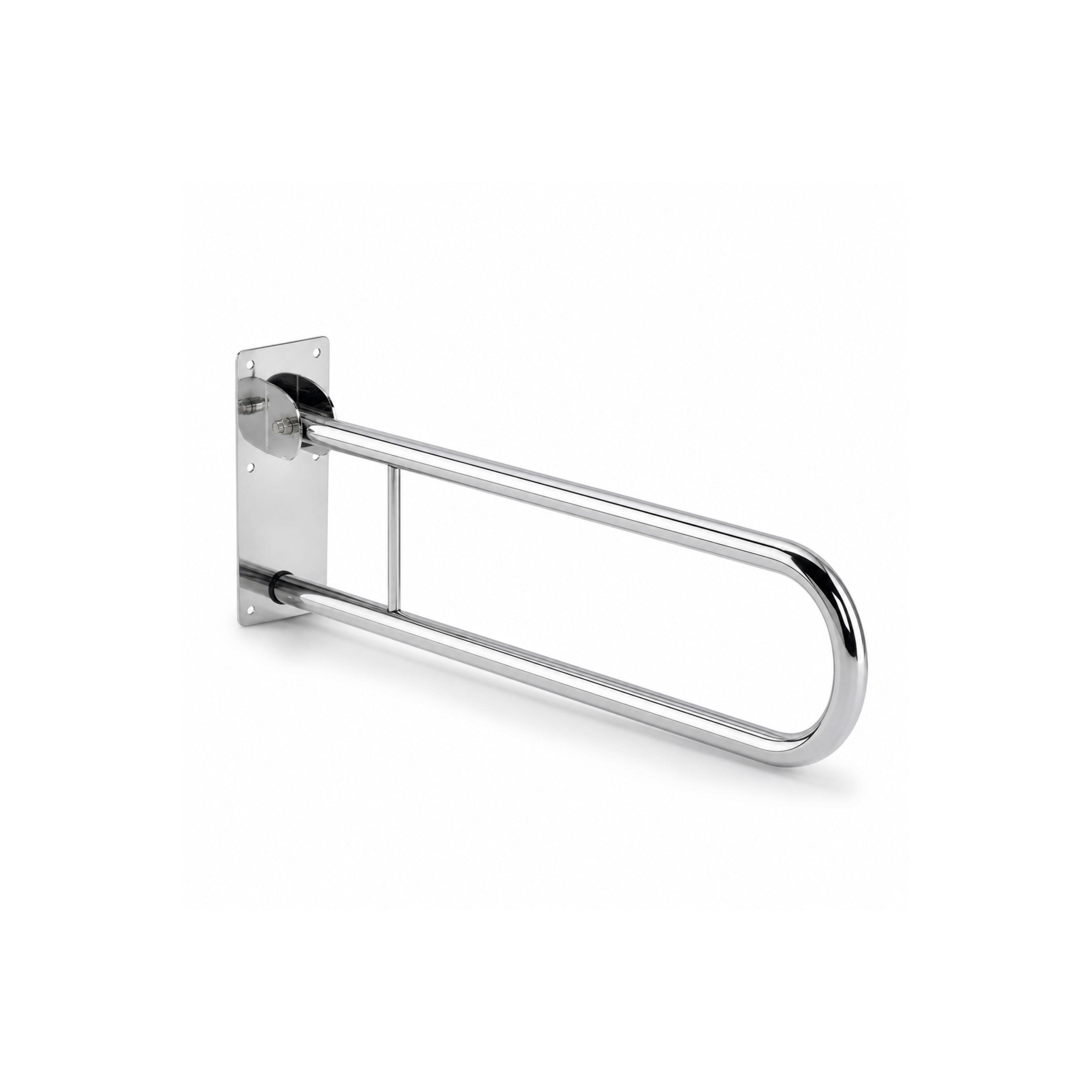 Folding bathroom grab bar Chrome