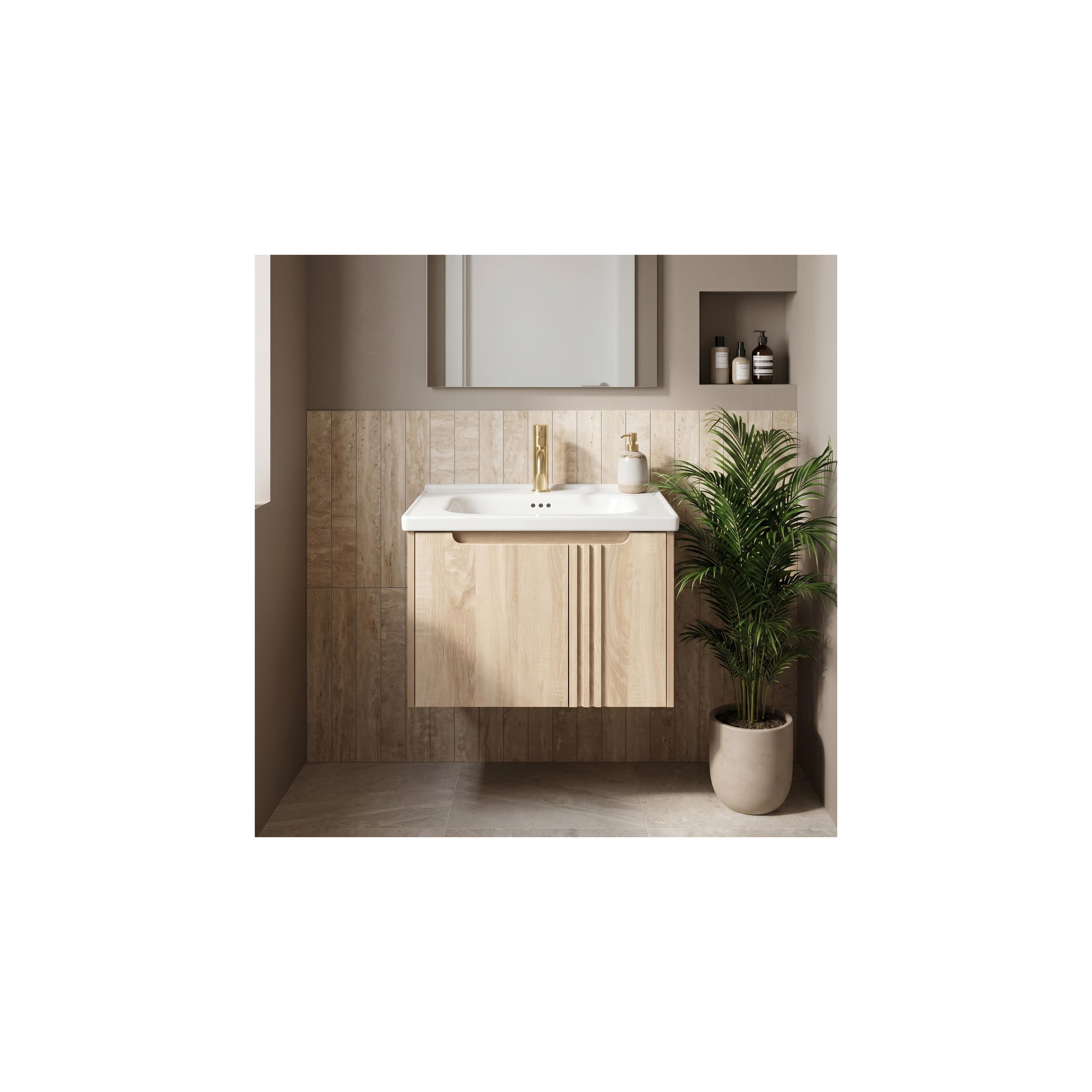 Bathroom vanity unit with sink Rea DB86-60L-3 Light 60cm