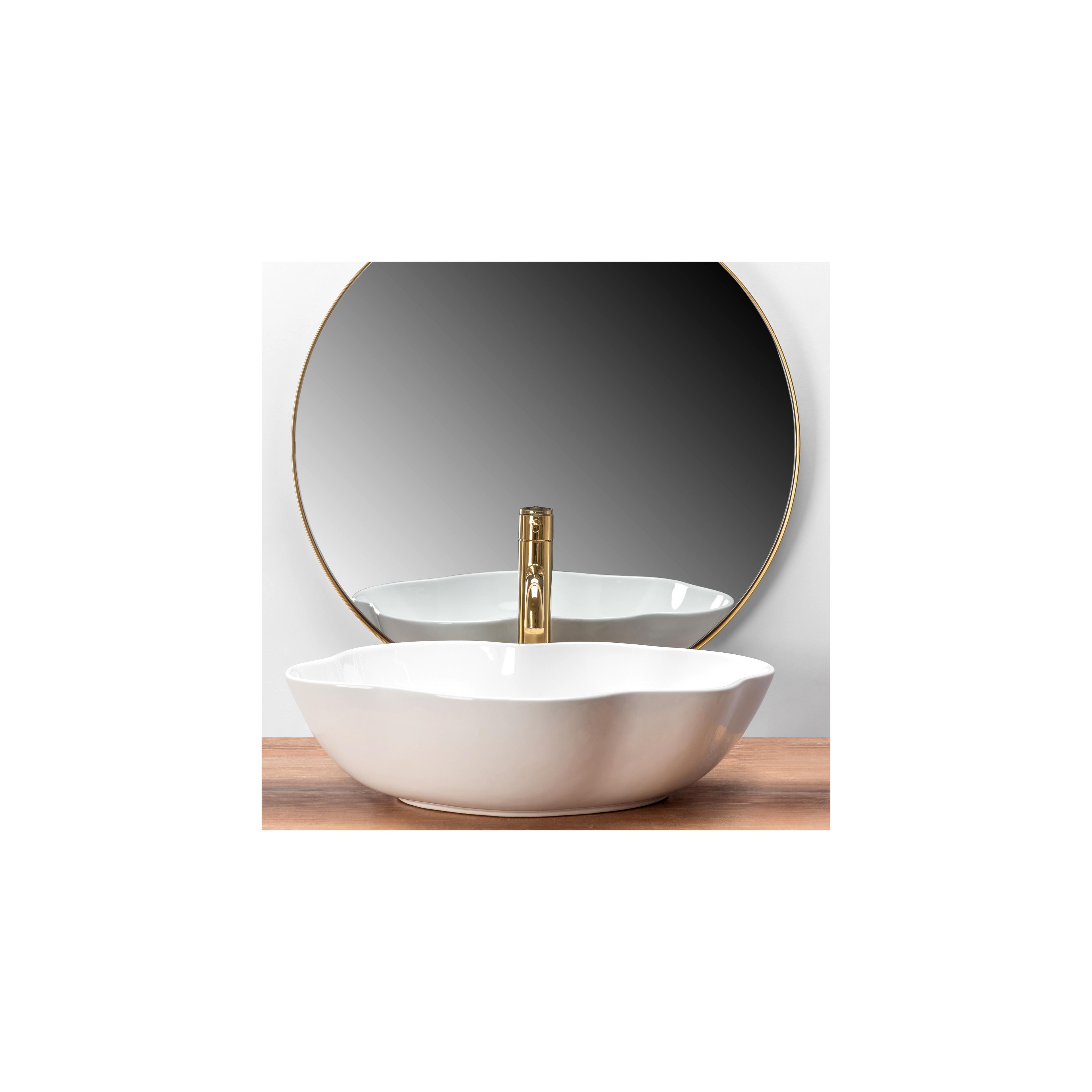 Countertop washbasin Rea Pearl White