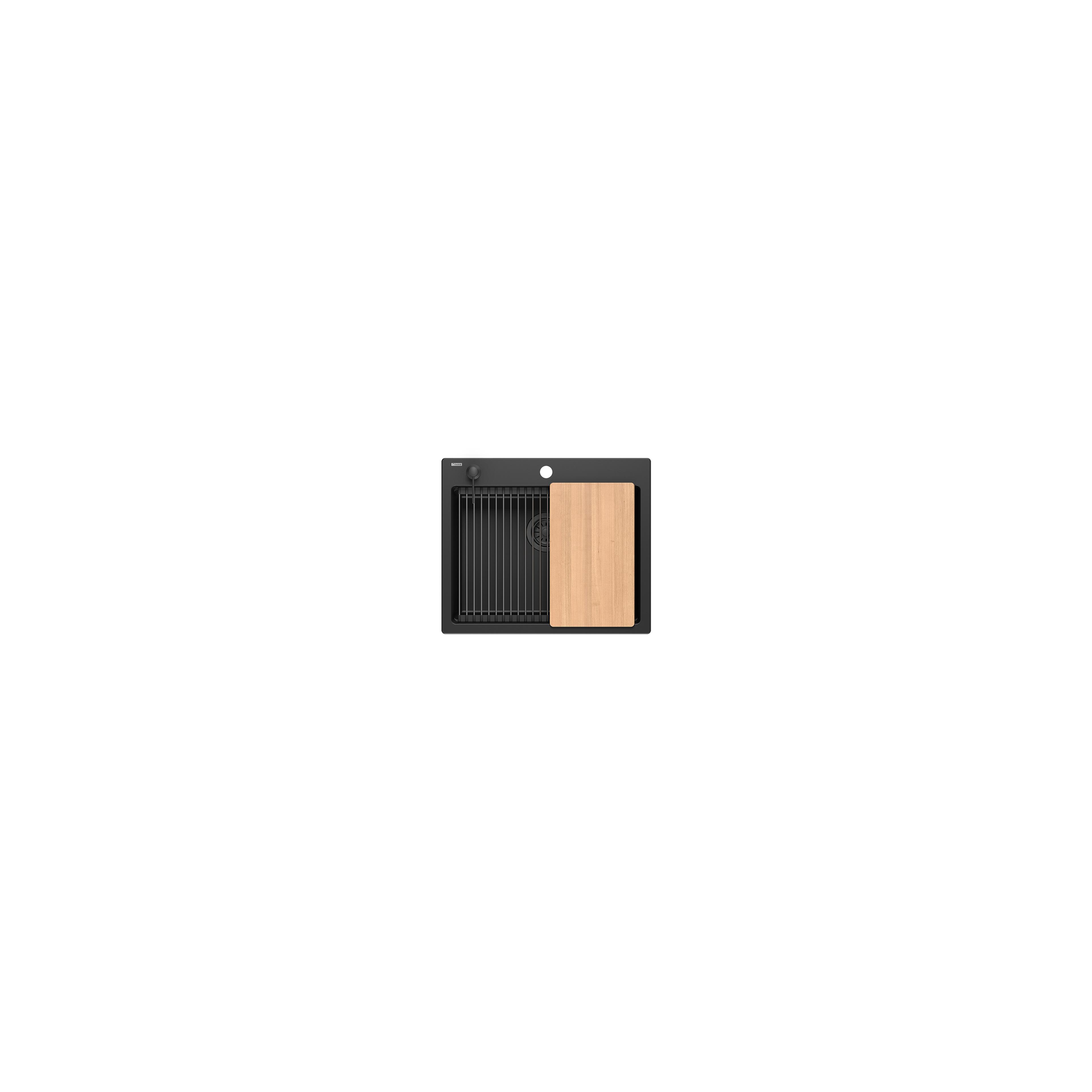 Granitspülbecken KURT 110 WORKSTATION Black