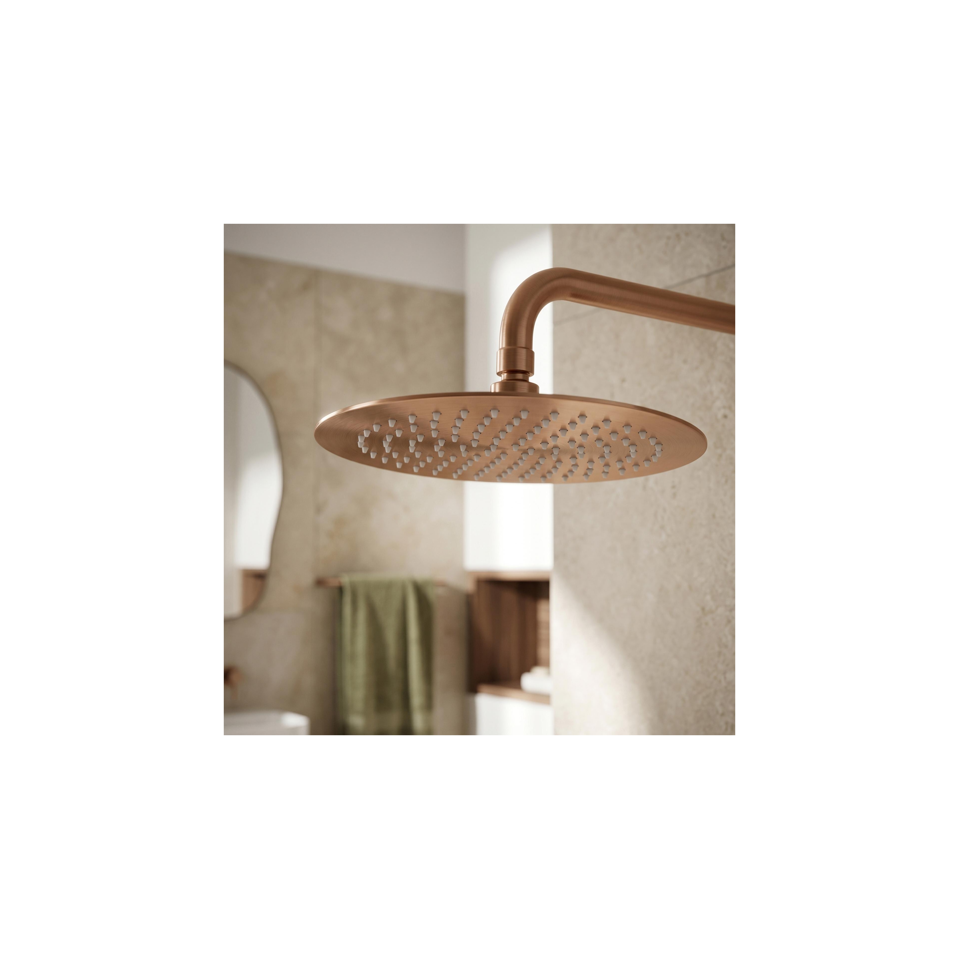 Кръгла душ глава REA JS-P014BRG 25cm Brush Copper