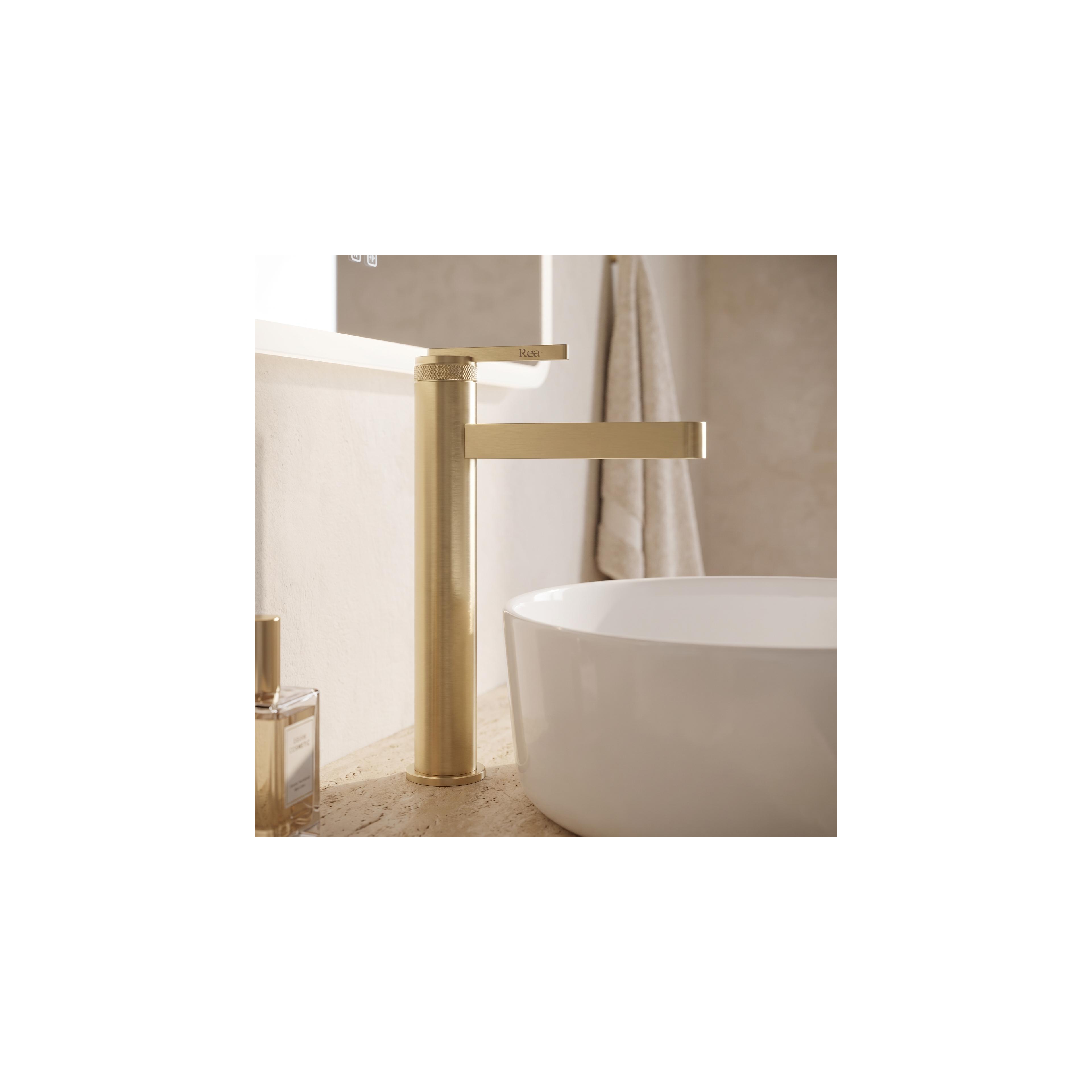 Bathroom faucet Rea Grace Brush Gold High