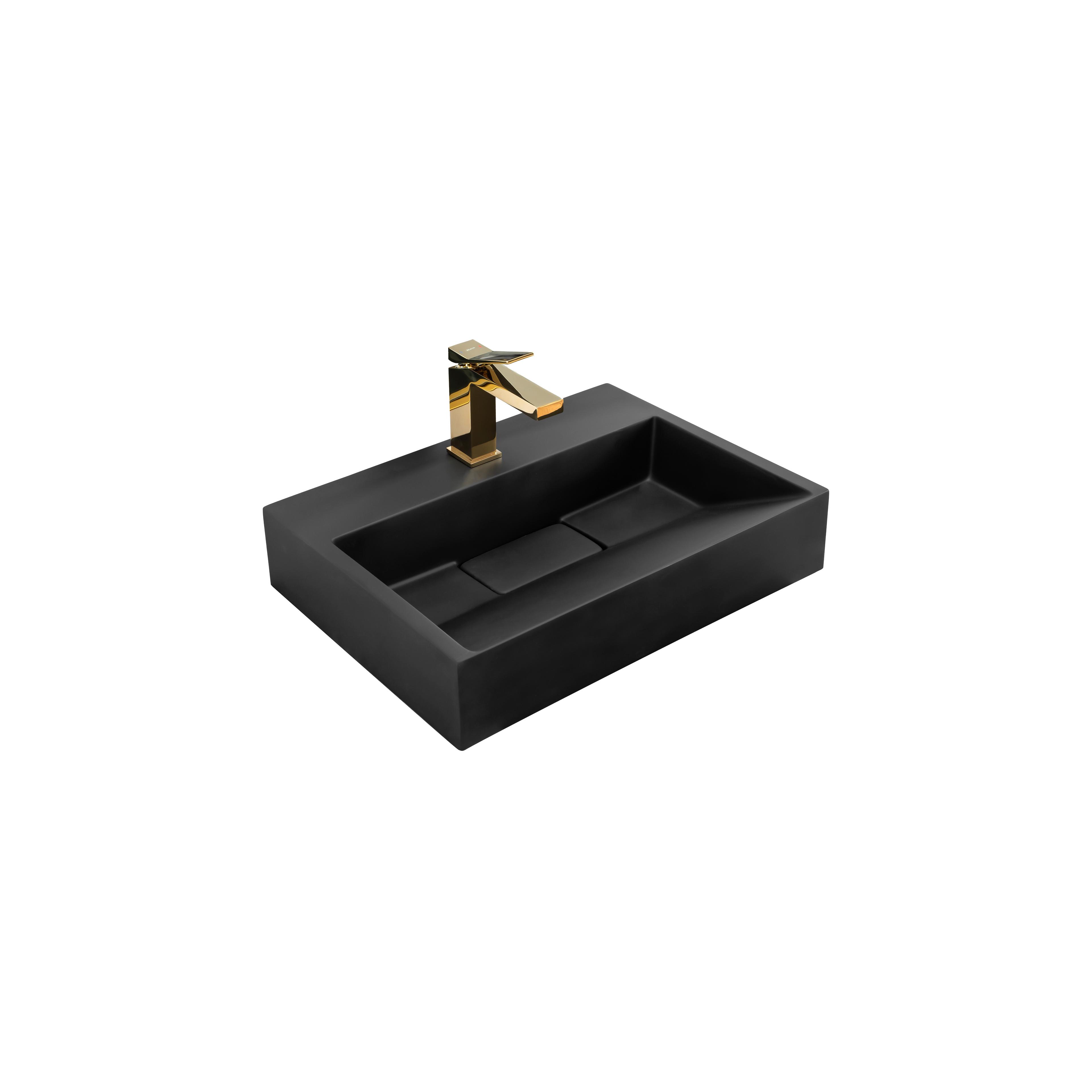 Waschbecken Konglomerat GOYA Black Matt 50 cm