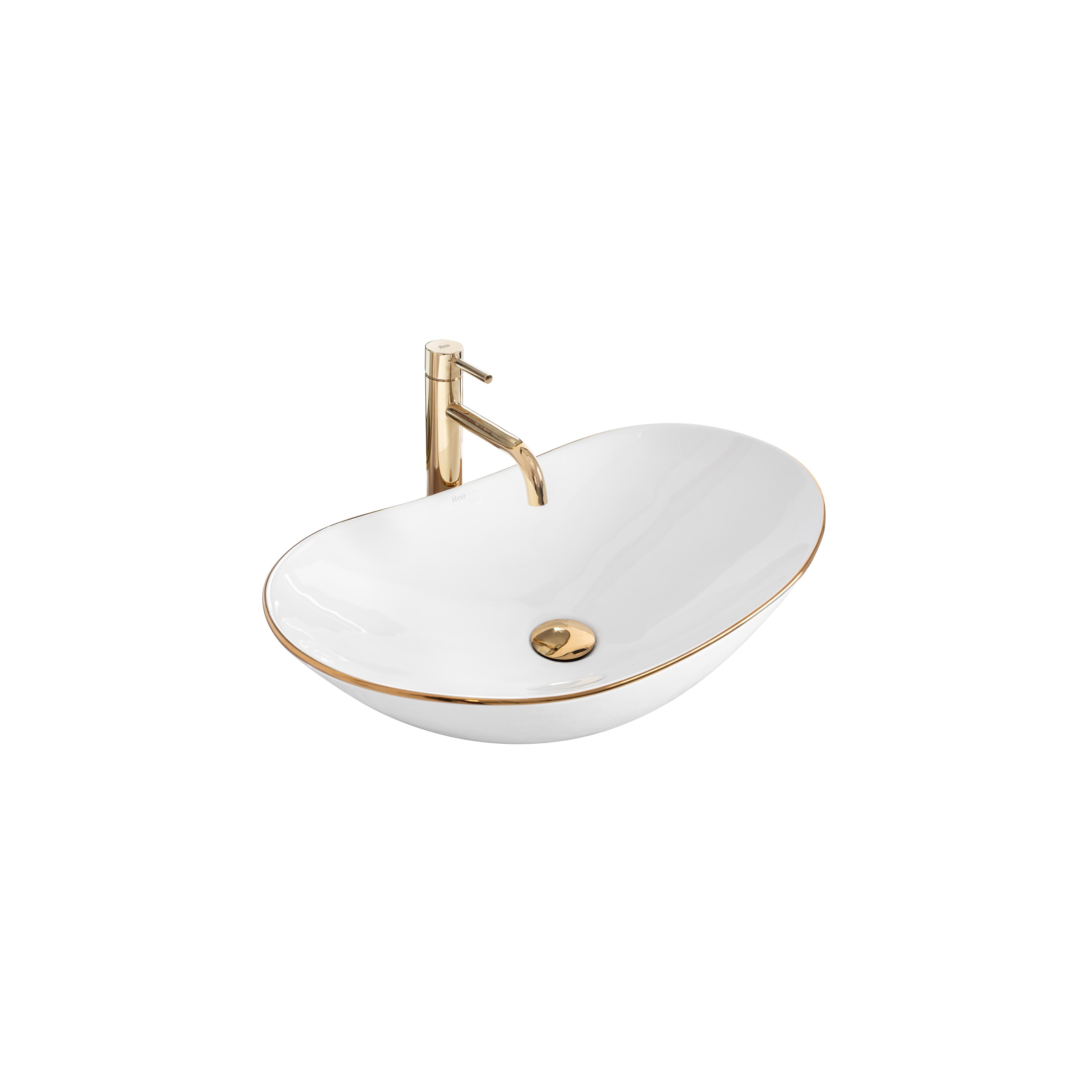 Aufsatzwaschbecken Rea Royal Gold Edge