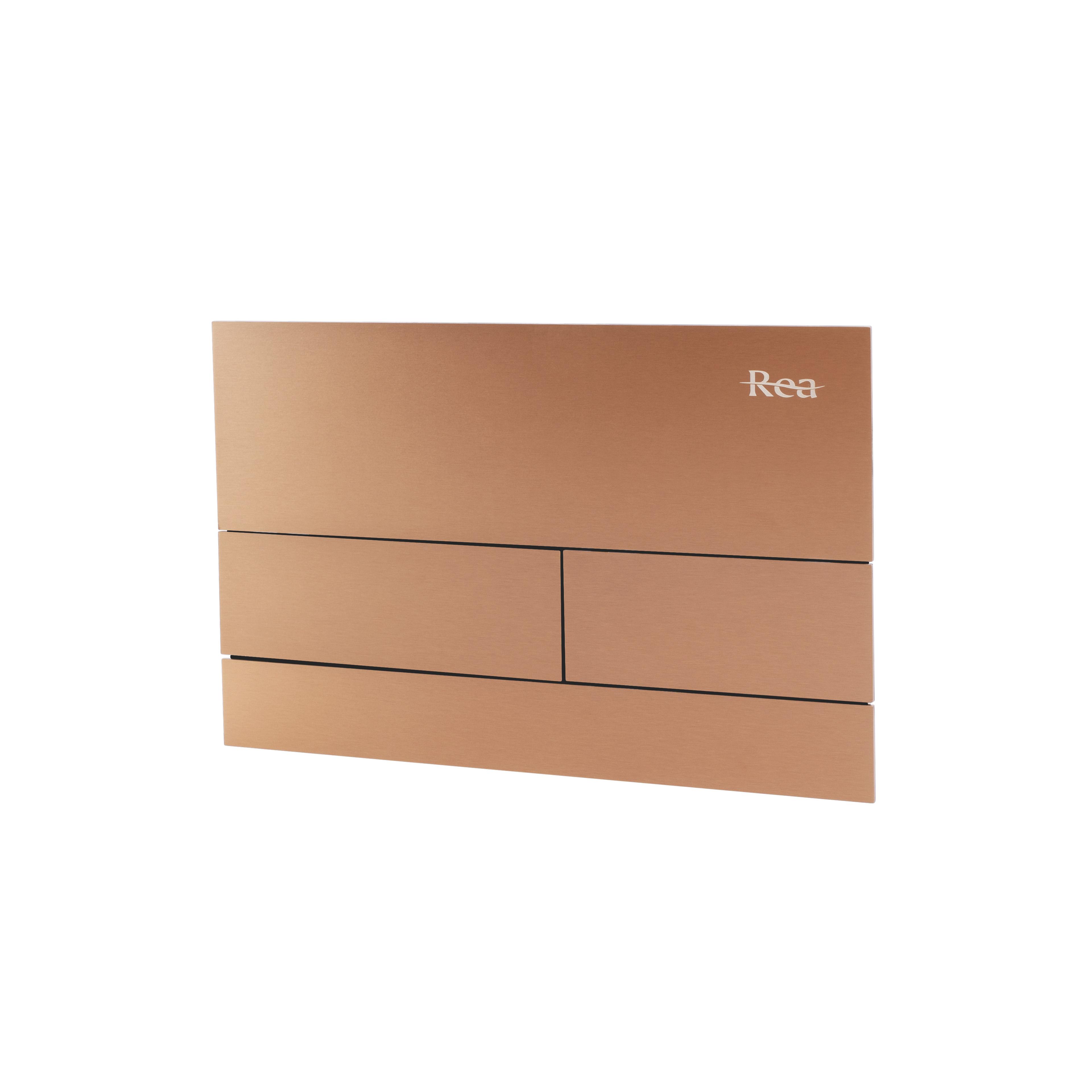 WC öblítő gomb K011A-Q és Slim024N Rea T Brush Copper/Brushed Rose Gold