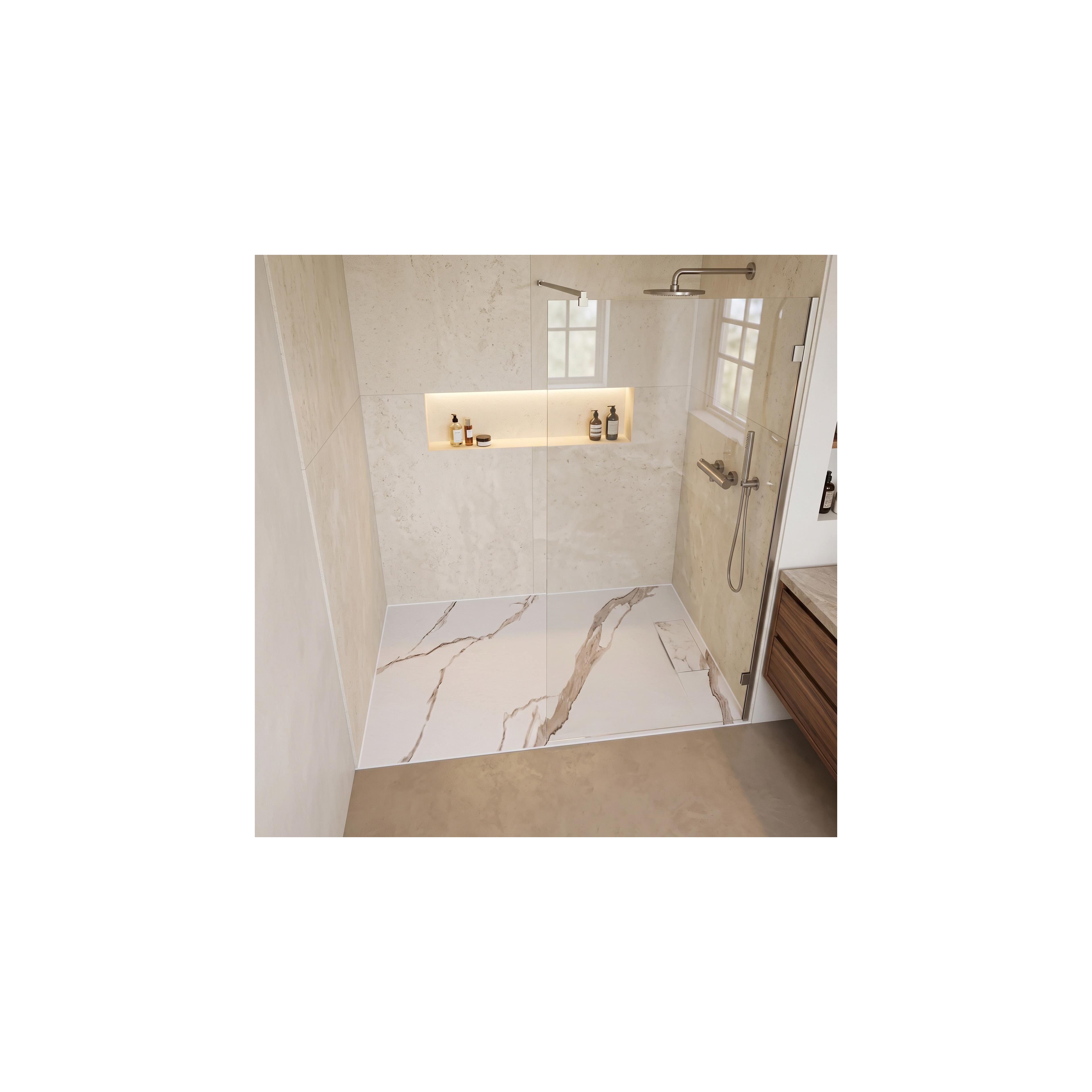 Basalt CARRARA ΛΕΥΚΗ θήκη ντουζιέρας 90x120