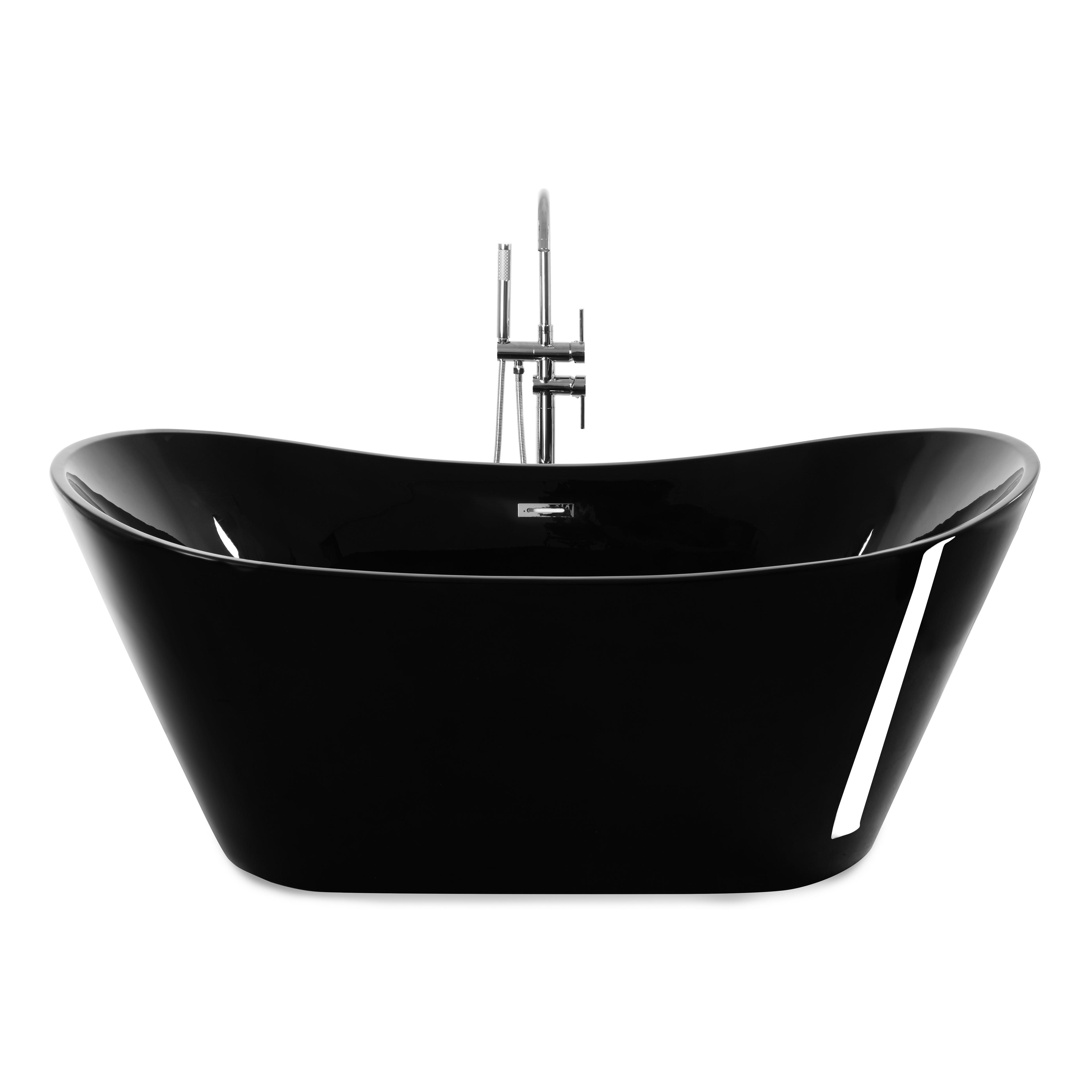 freistehende Badewanne Rea Ferrano black