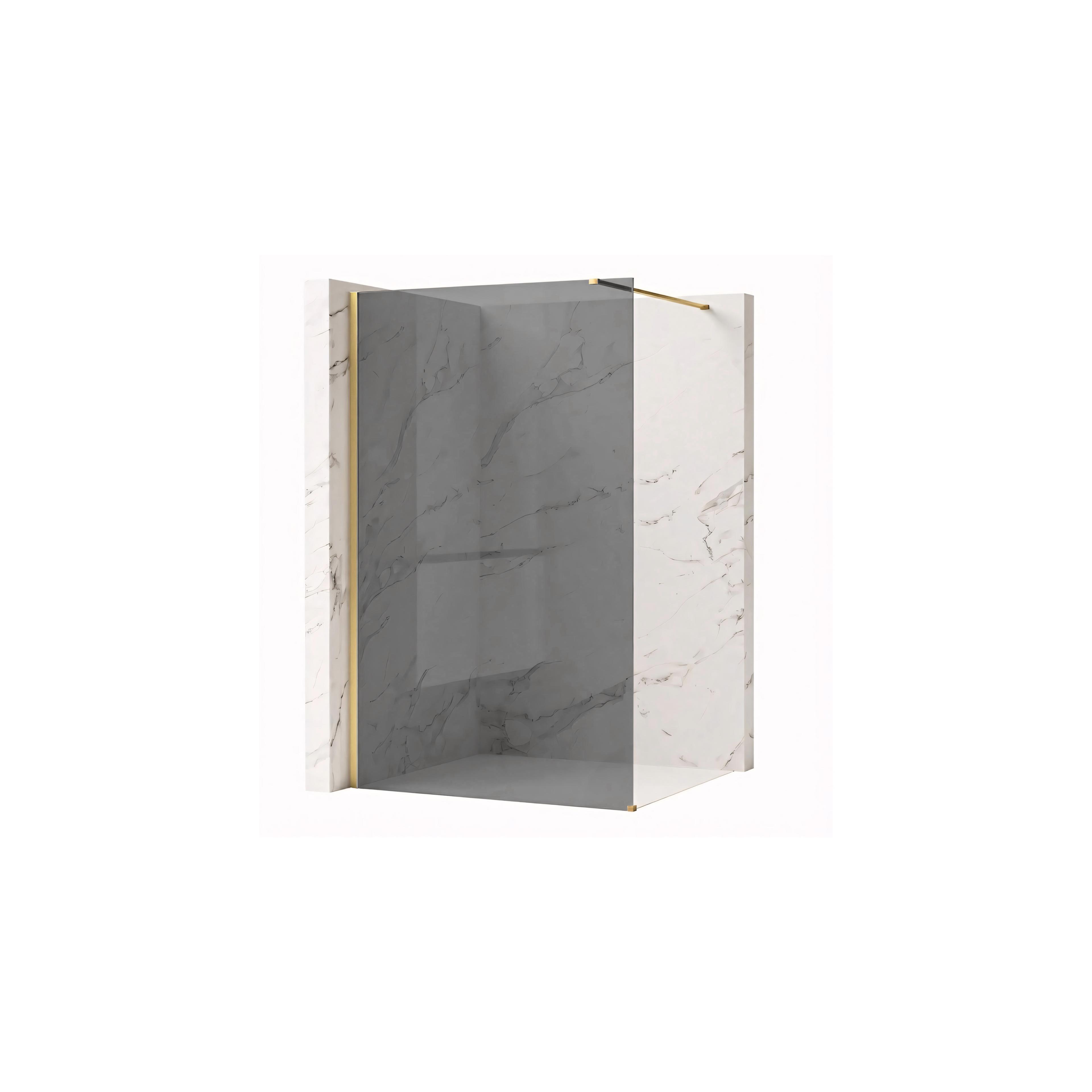 Duschwand Rea Flexi Grey / Brush Gold 80