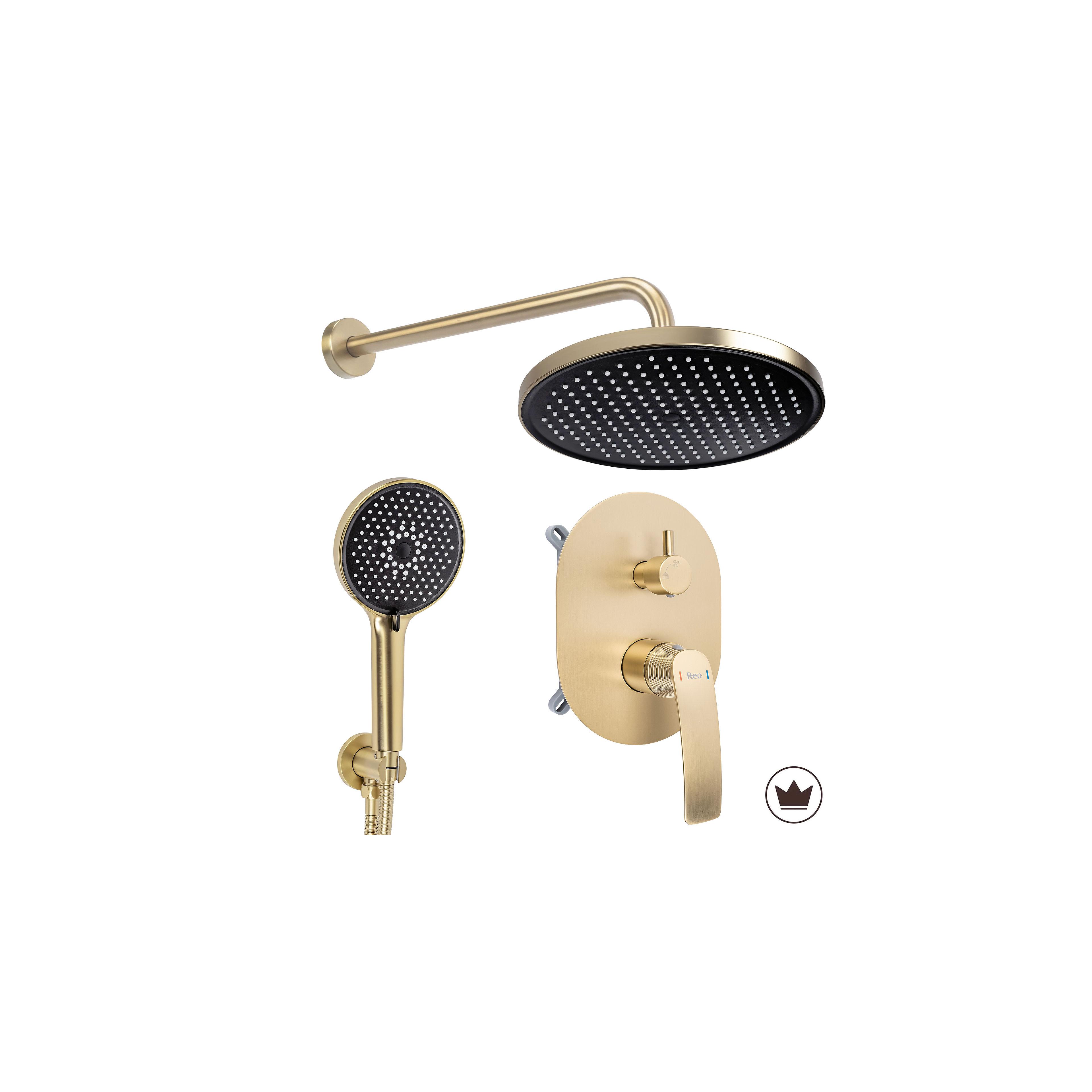 Душ система за вграждане Rea Como M2 Brush Gold  + BOX