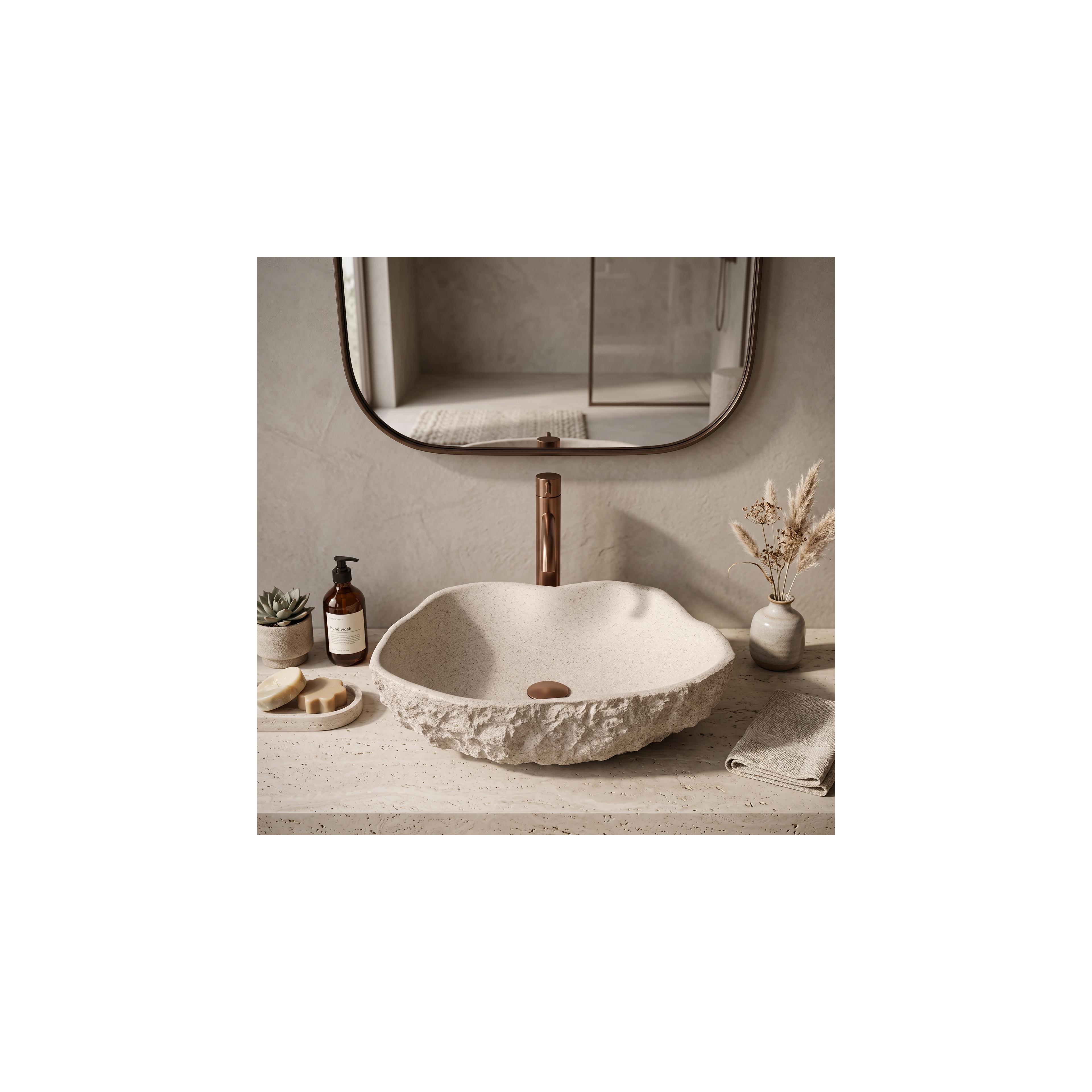 Nadgradni umivaonik Rea Isla Warm Beige