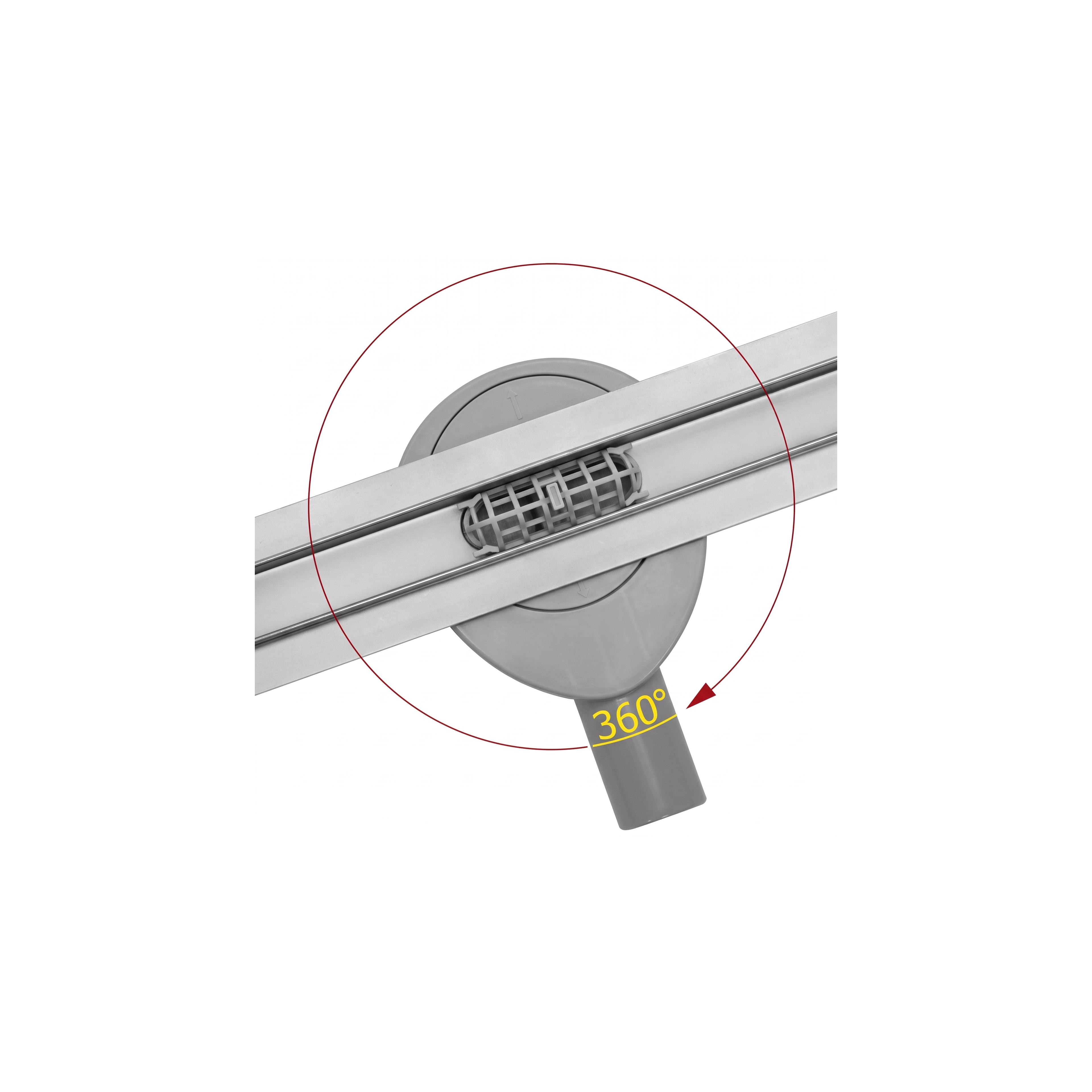 Трап для душа Rea Neo Slim Pro Nickel Brush INOX 70