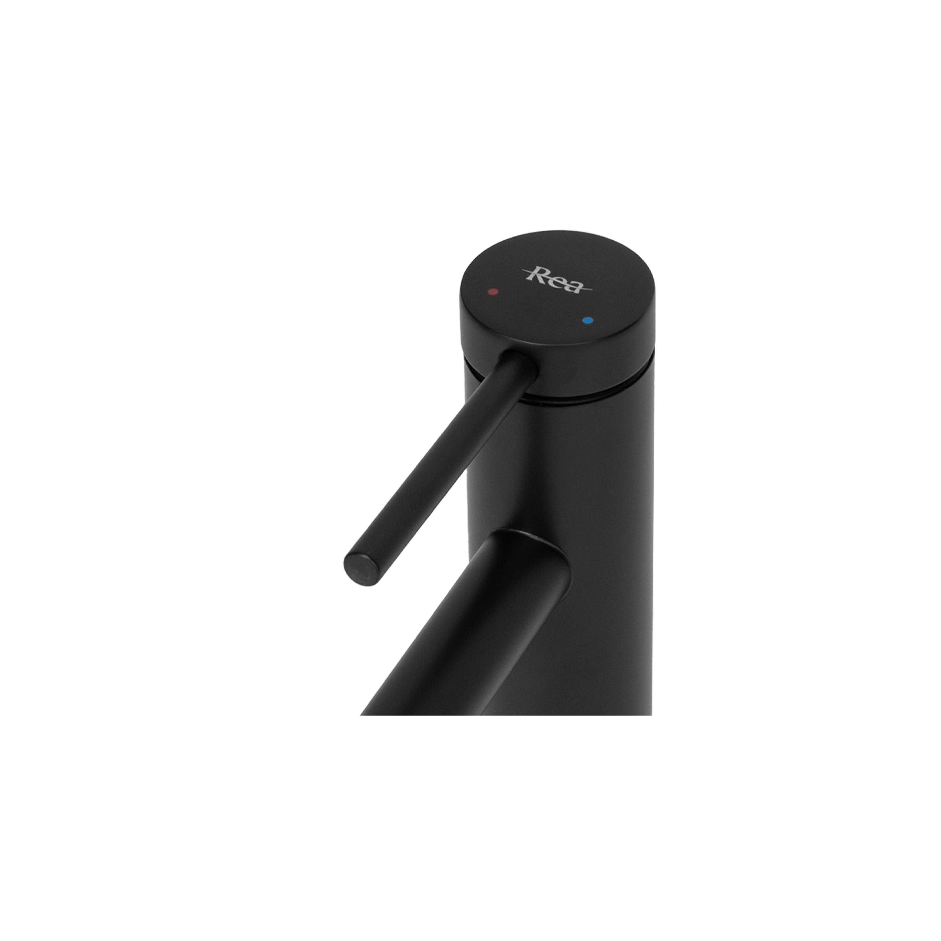 Waschbeckenarmatur Rea Foss BLACK Matt High