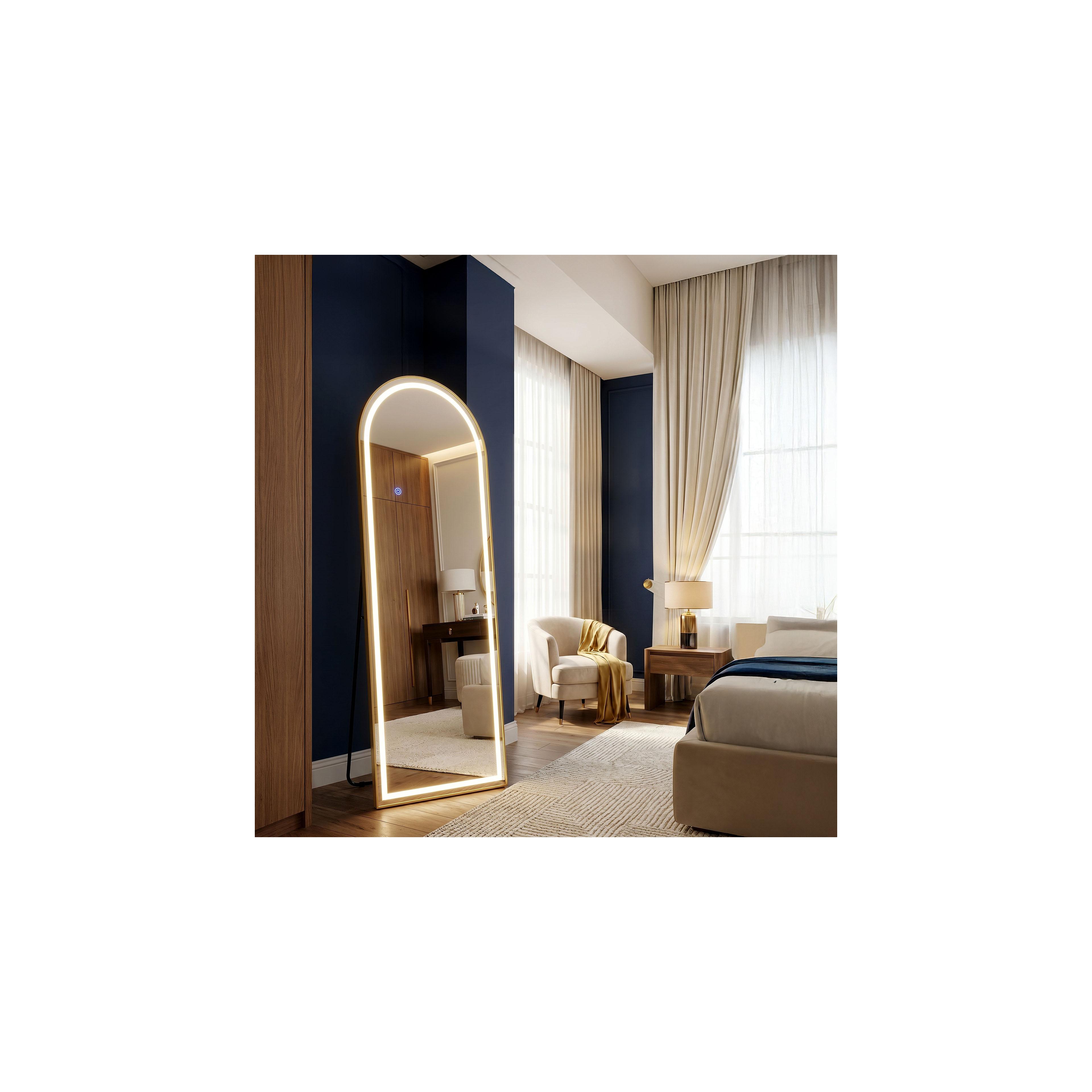 LED-SPEGEL Orbit 50x160cm Borstat Guld