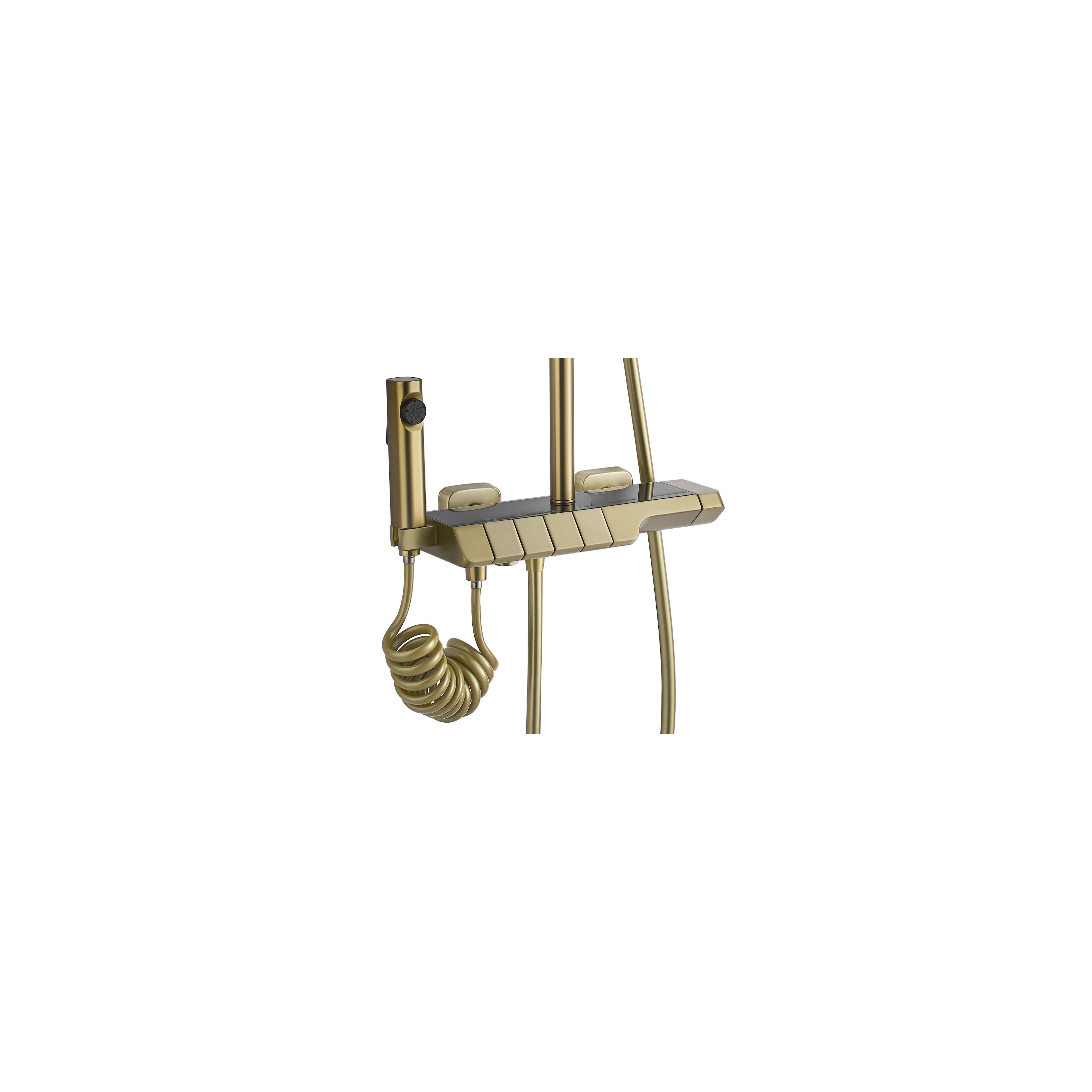 Σετ ντουζιέρας με θερμοστάτη REA ROB Brushed Gold