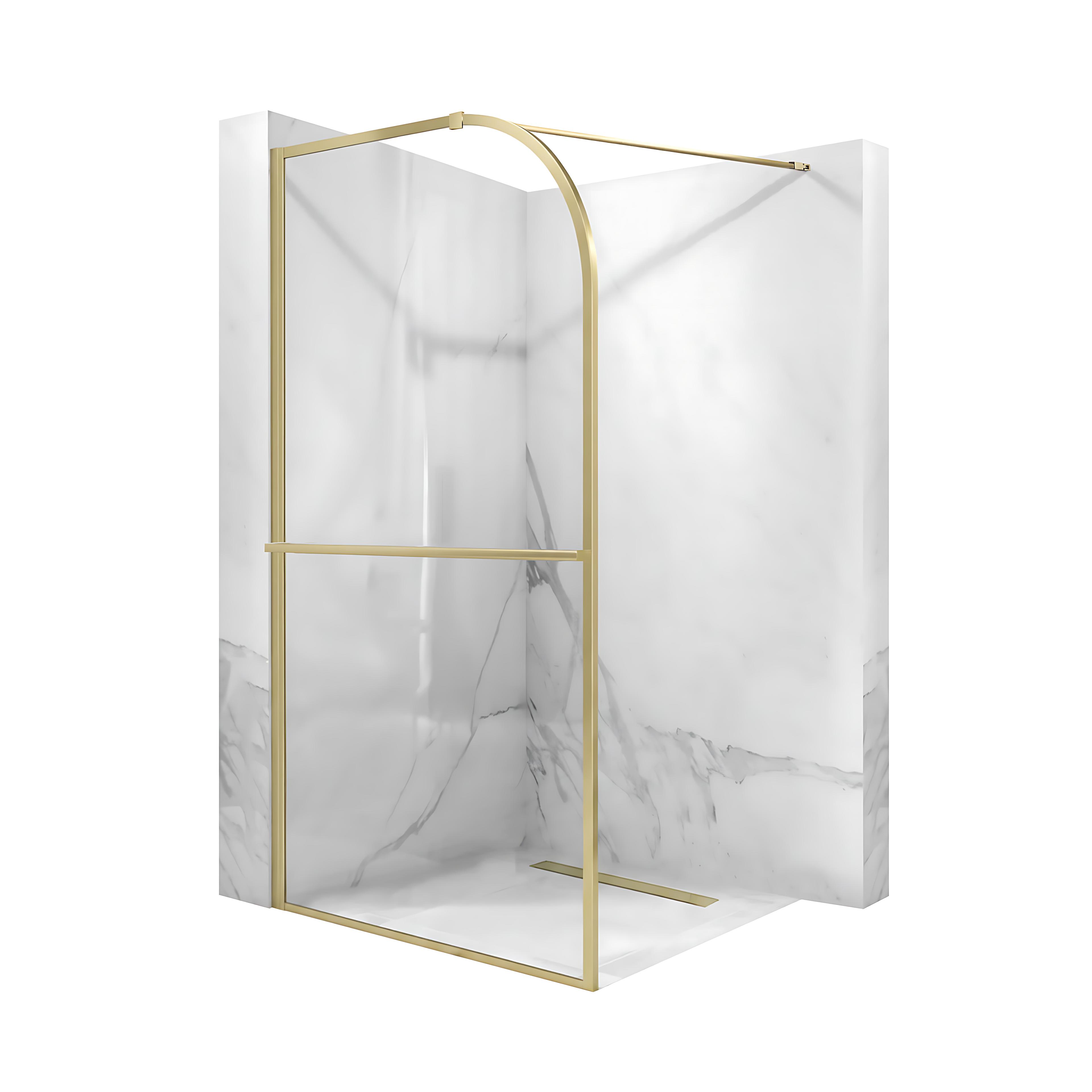 Ścianka prysznicowa Rea Sky Brush Gold 120