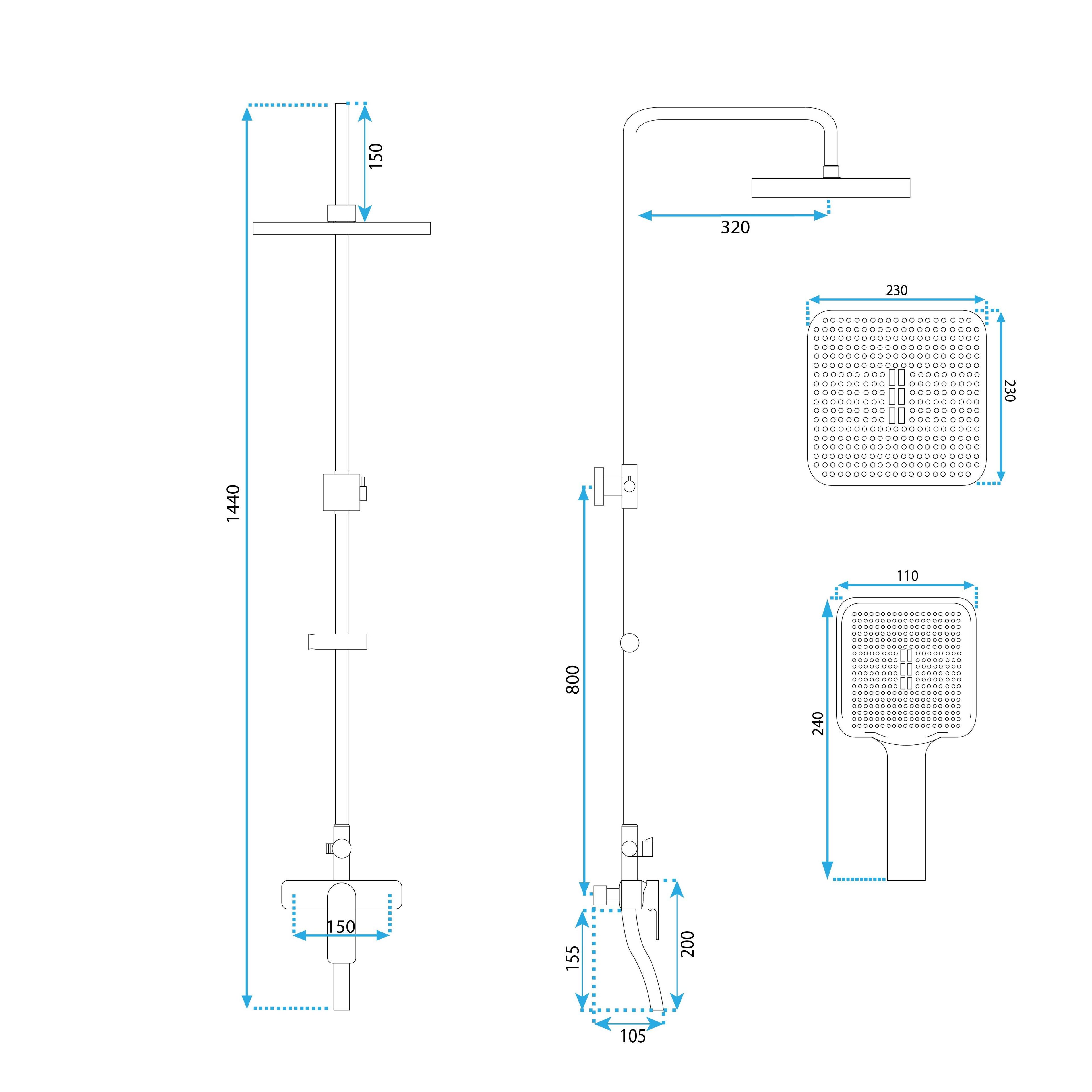 Shower set MY2021-77C REA ARGUS TYTAN