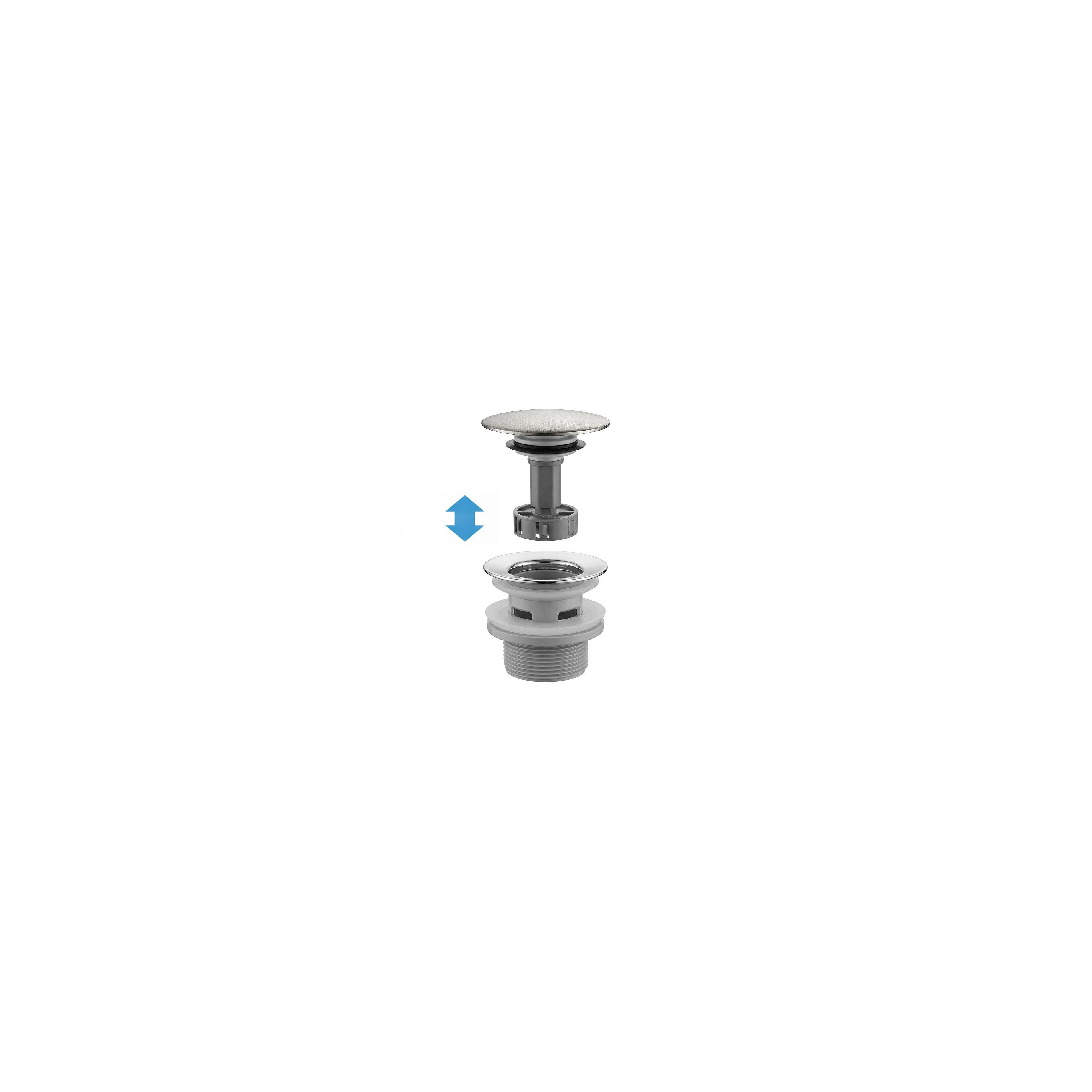 Waschbecken-Siphon Klik-Klak Universal REA Flow Brush Nickel