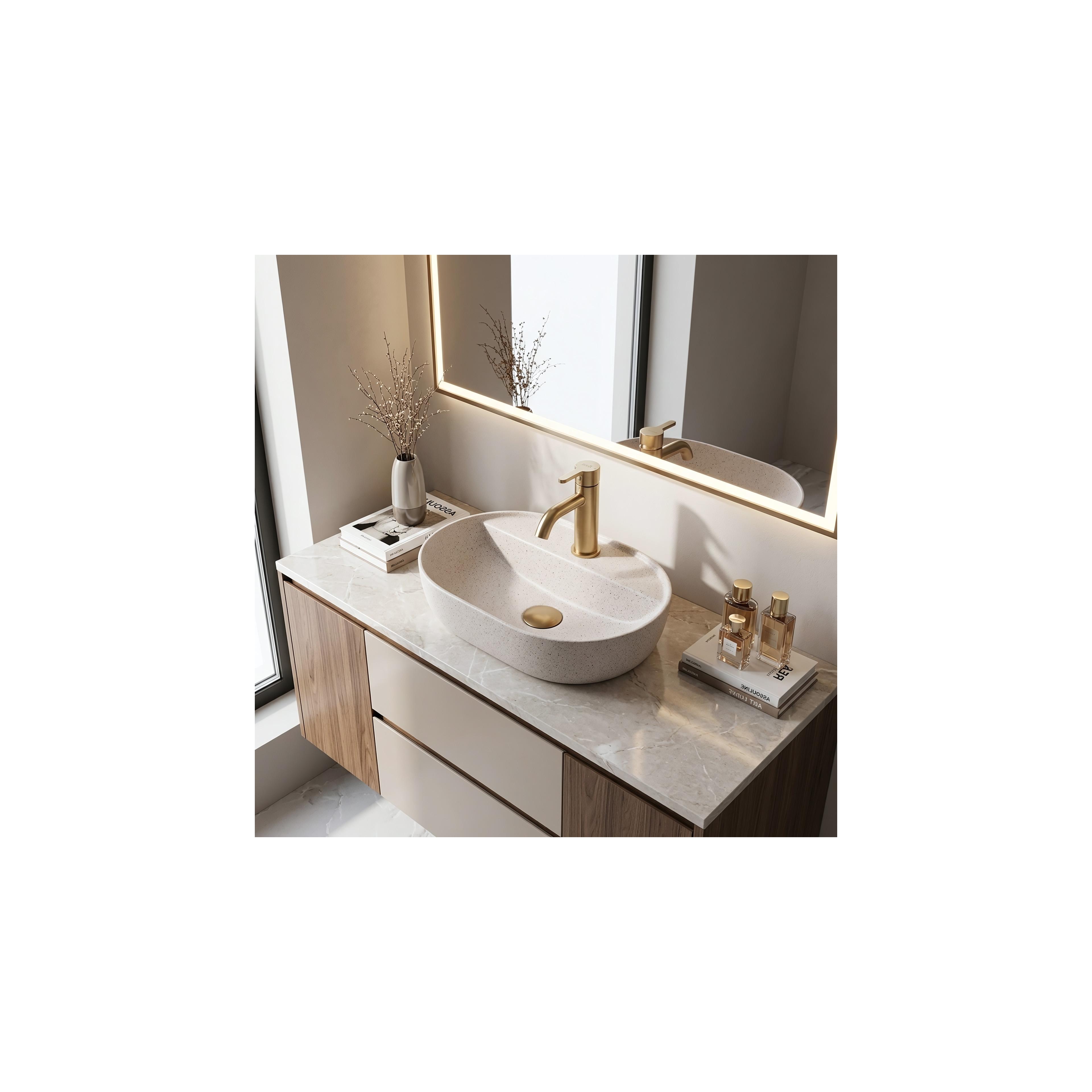 Aufsatzwaschbecken Rea Aura 42 Sandy