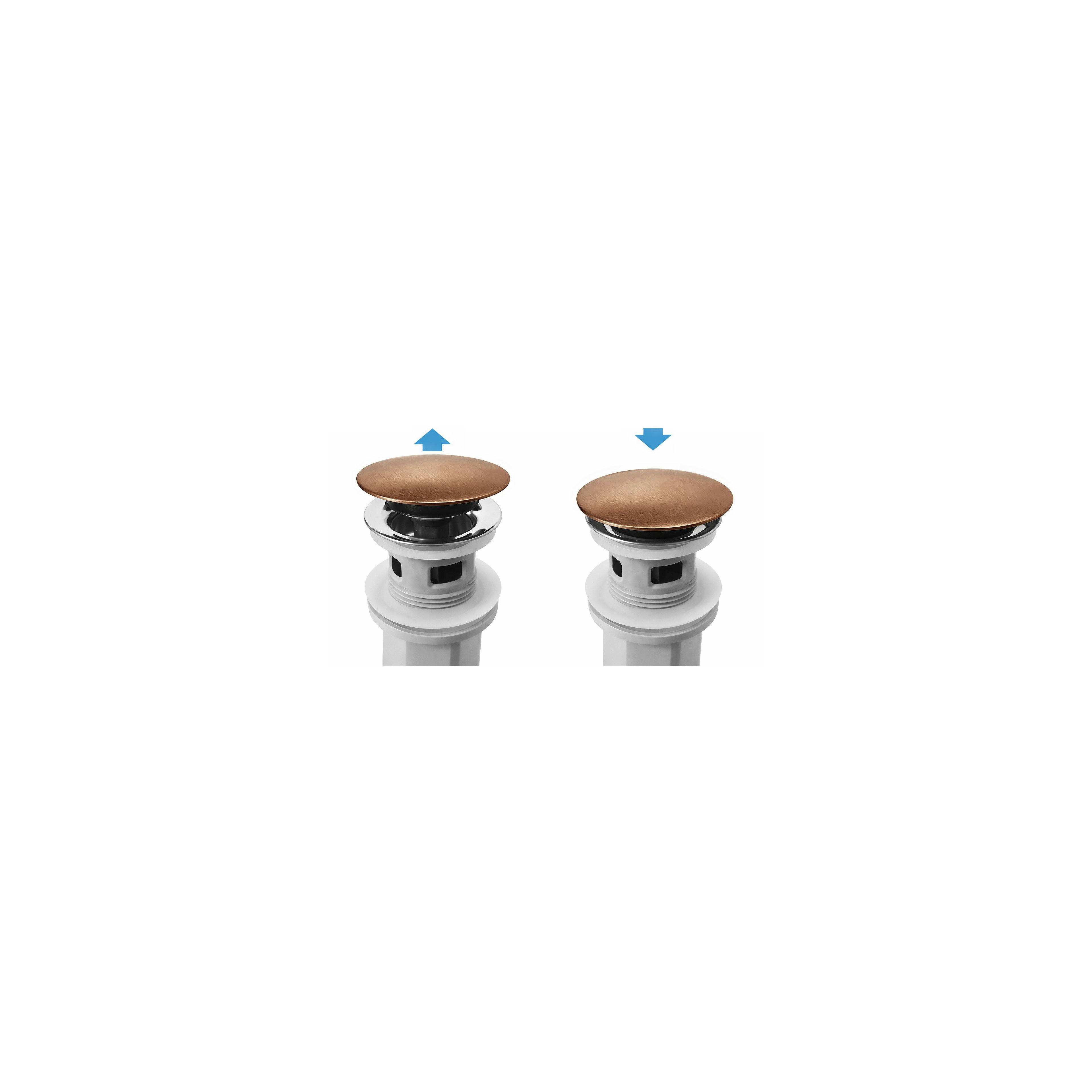 Waschbecken-Siphon Klik-Klak Universal REA Flow Brush Copper