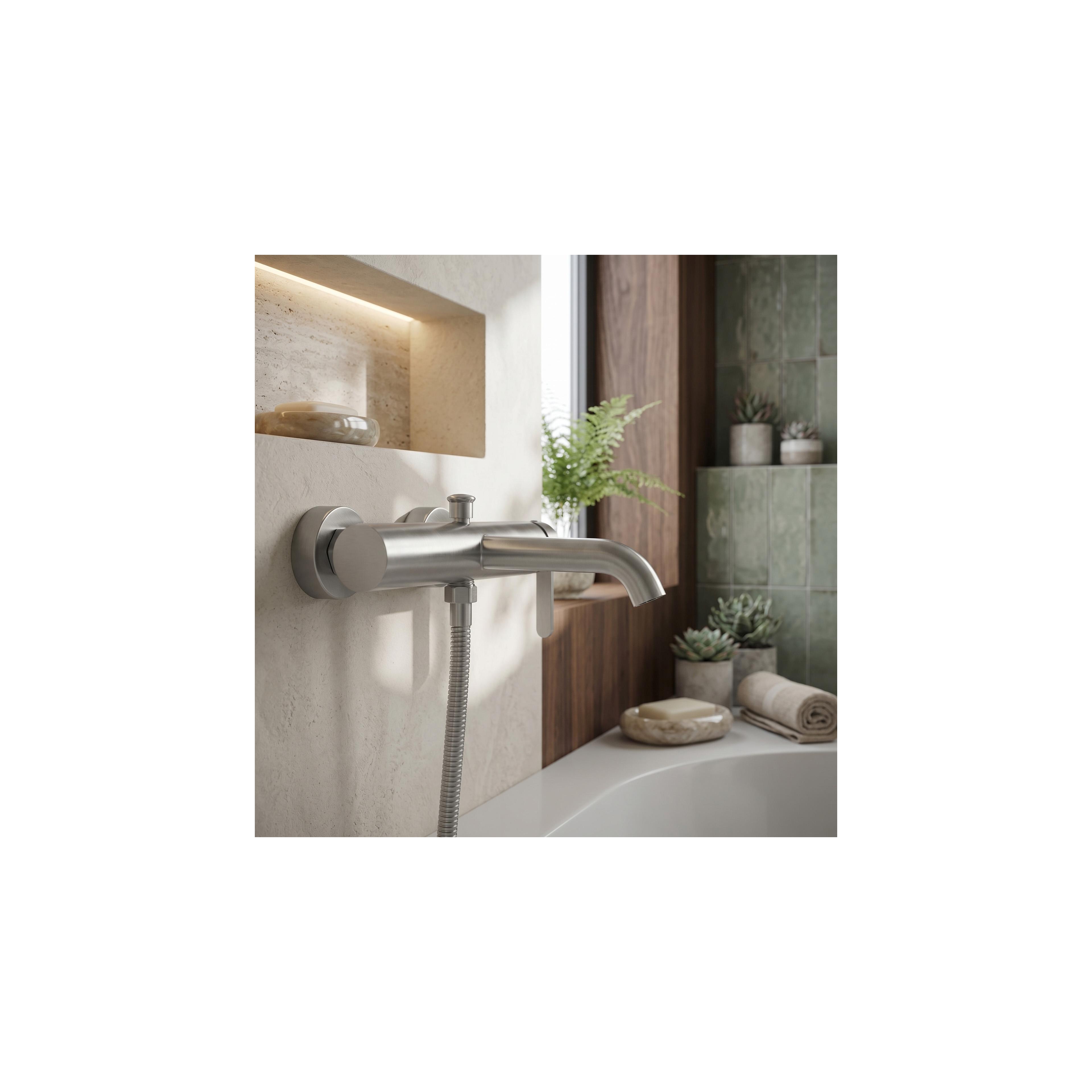Badkarsblandare REA Ontario Side Borstad Nickel