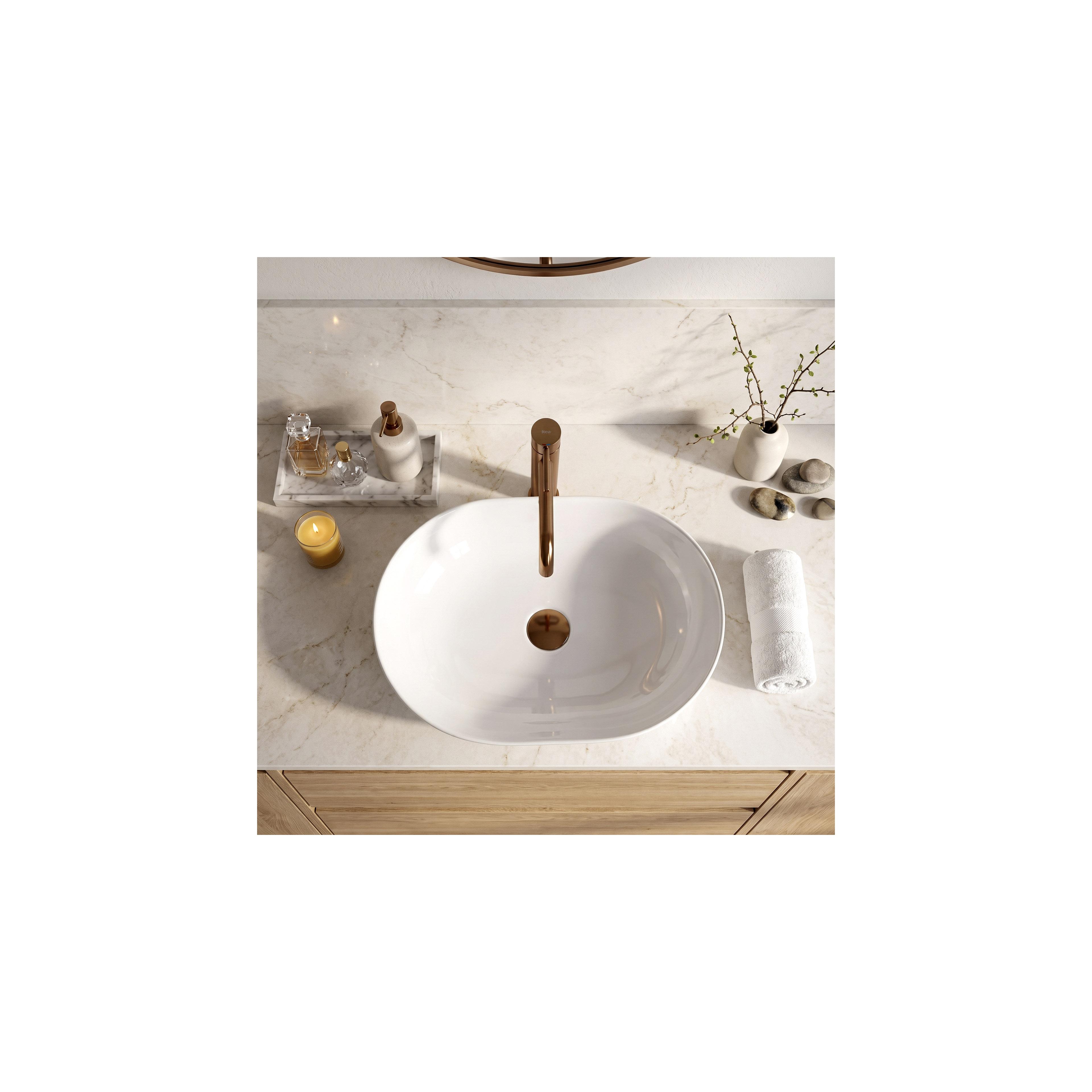 Aufsatzwaschbecken CLEO 50 white – REA