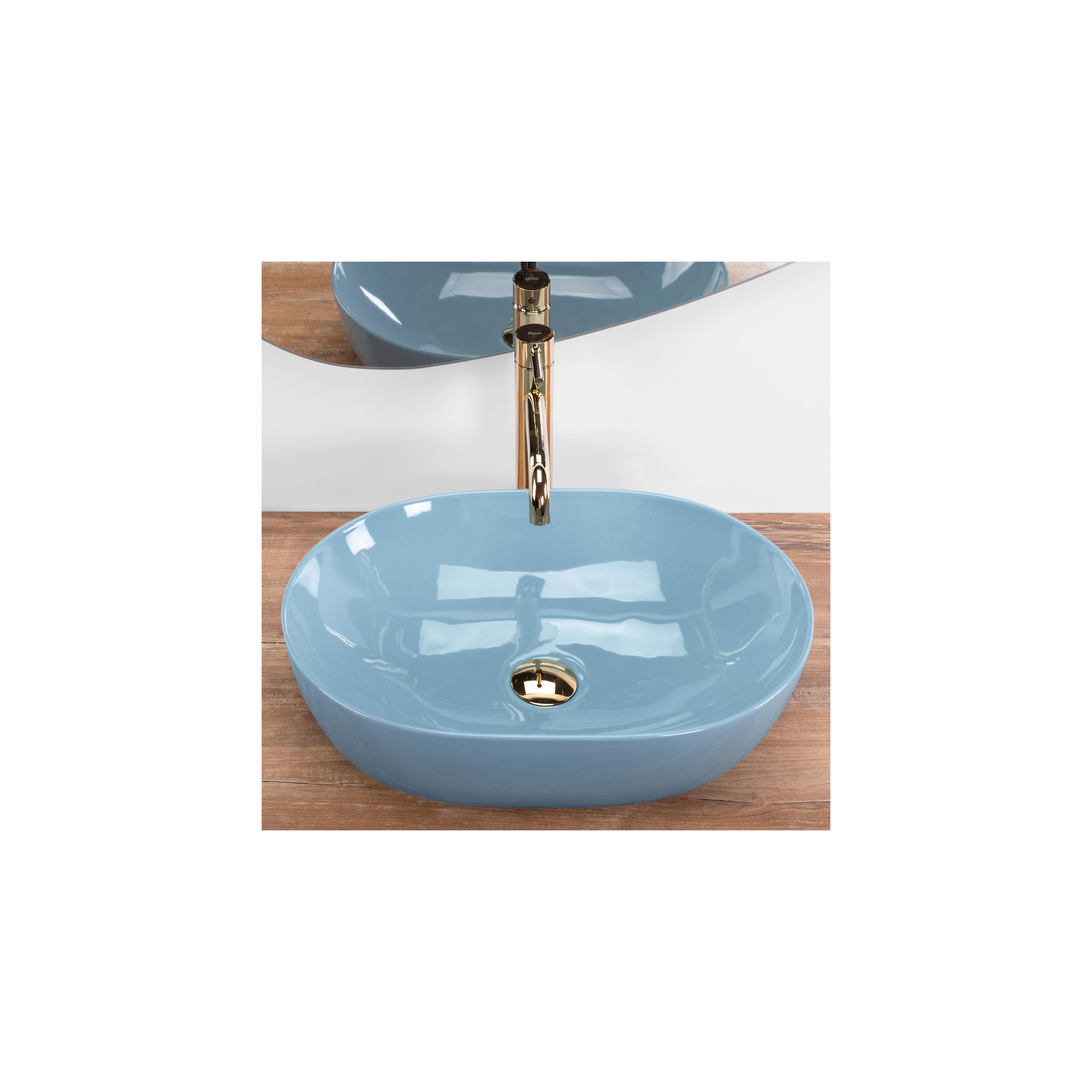 Aufsatzwaschbecken Rea LISA L.BLUE SHINY