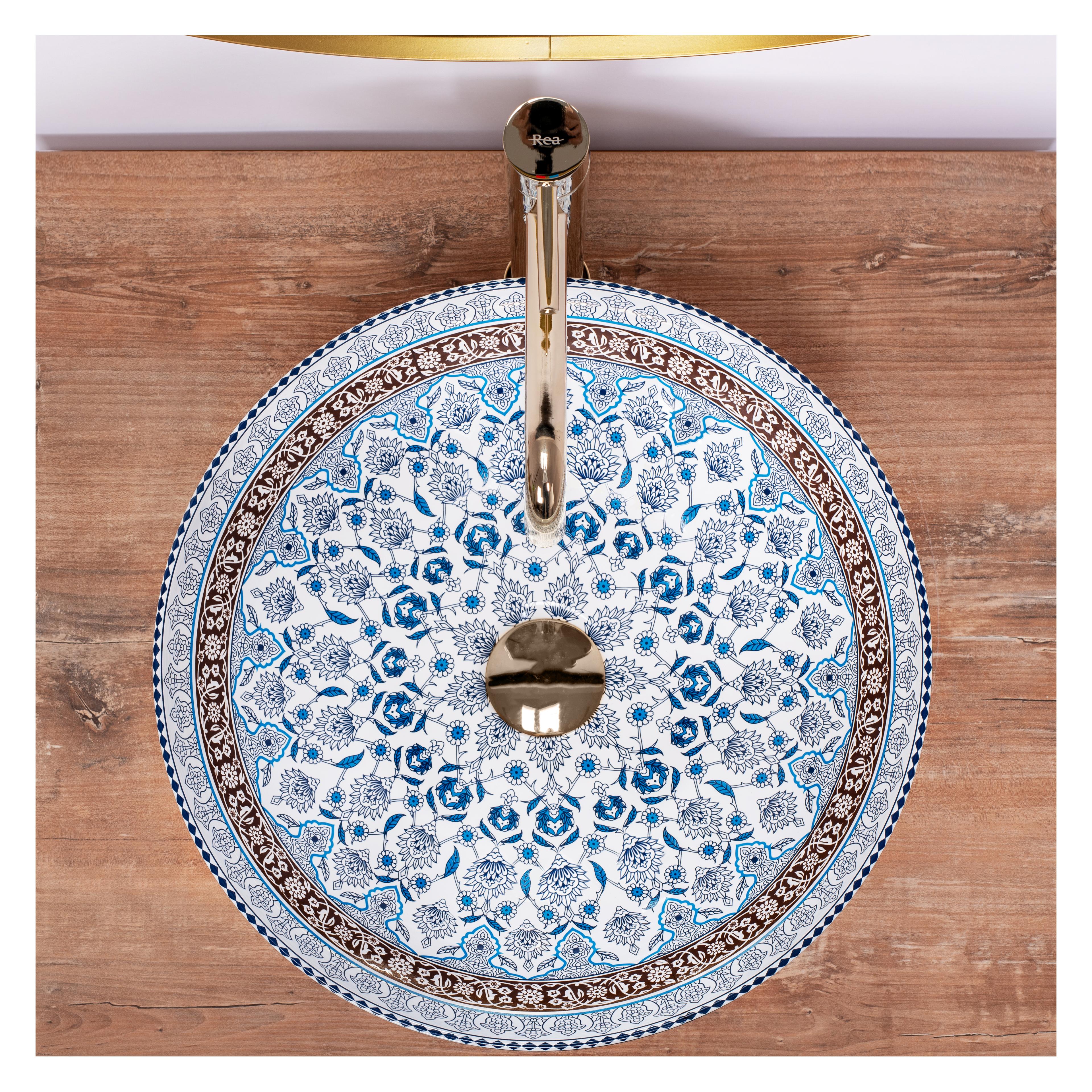 Countertop washbasin Rea Arte Blue