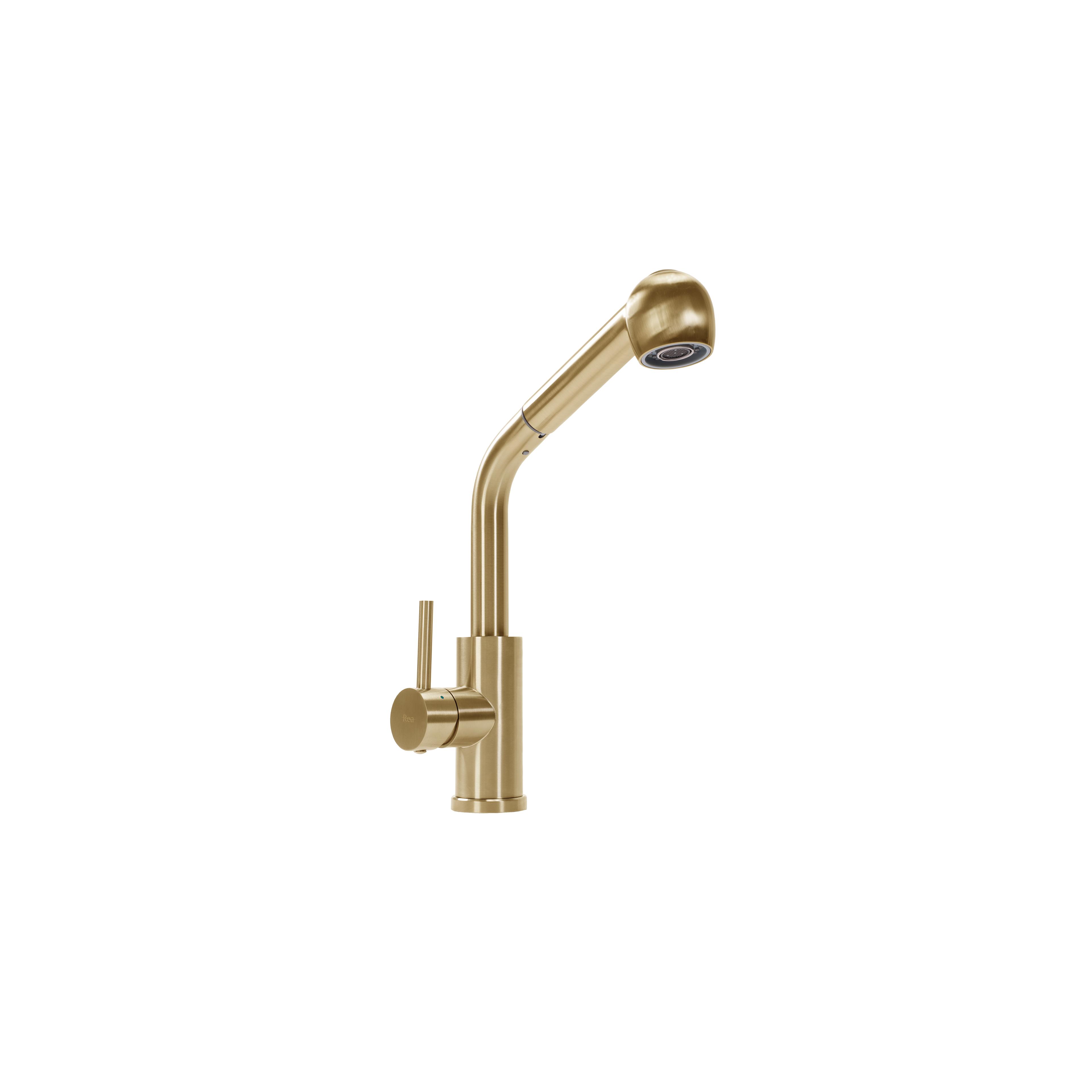 Grifo para cocina REA Troy oro cepillado