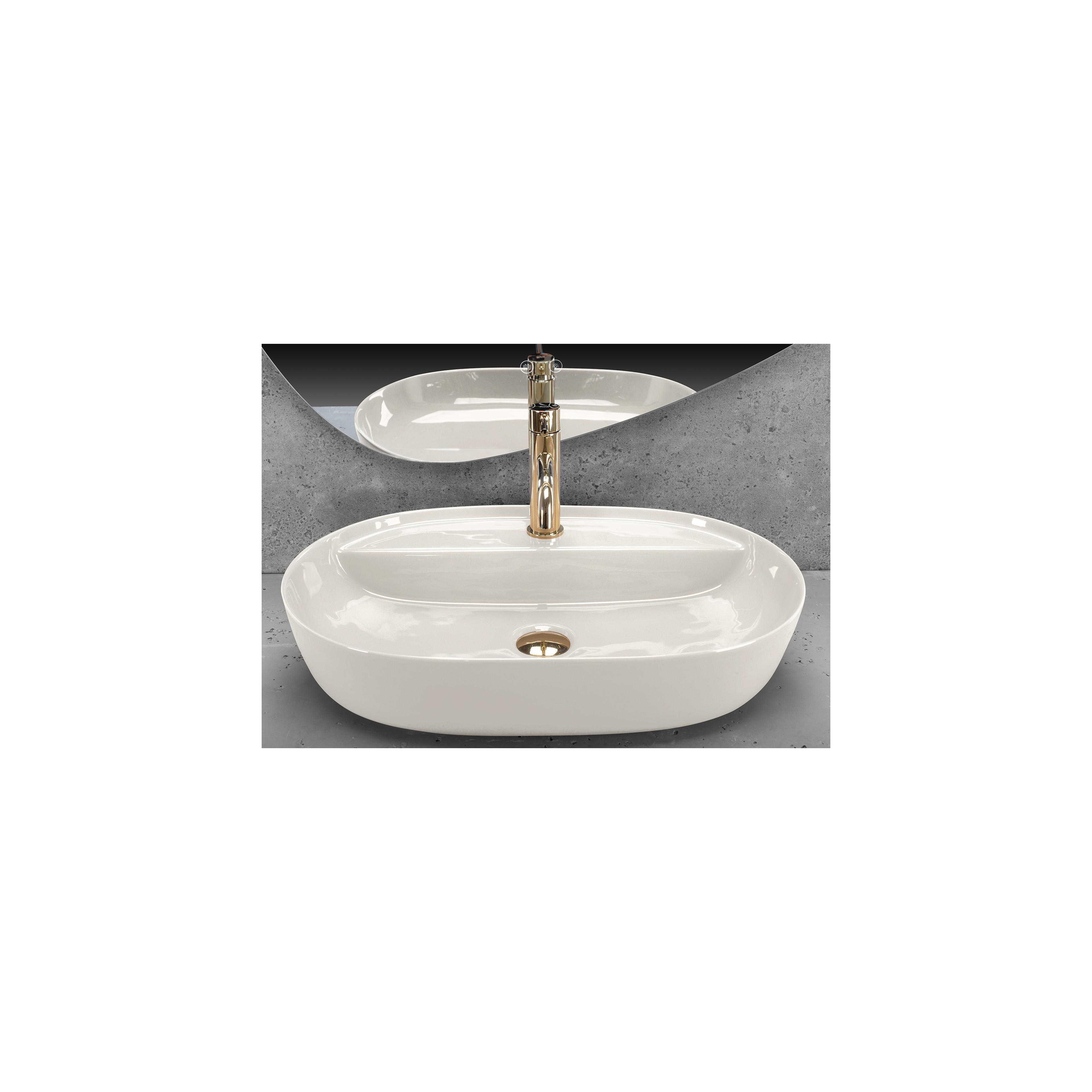 Aufsatzwaschbecken REA Aura 61 Ecru Shiny
