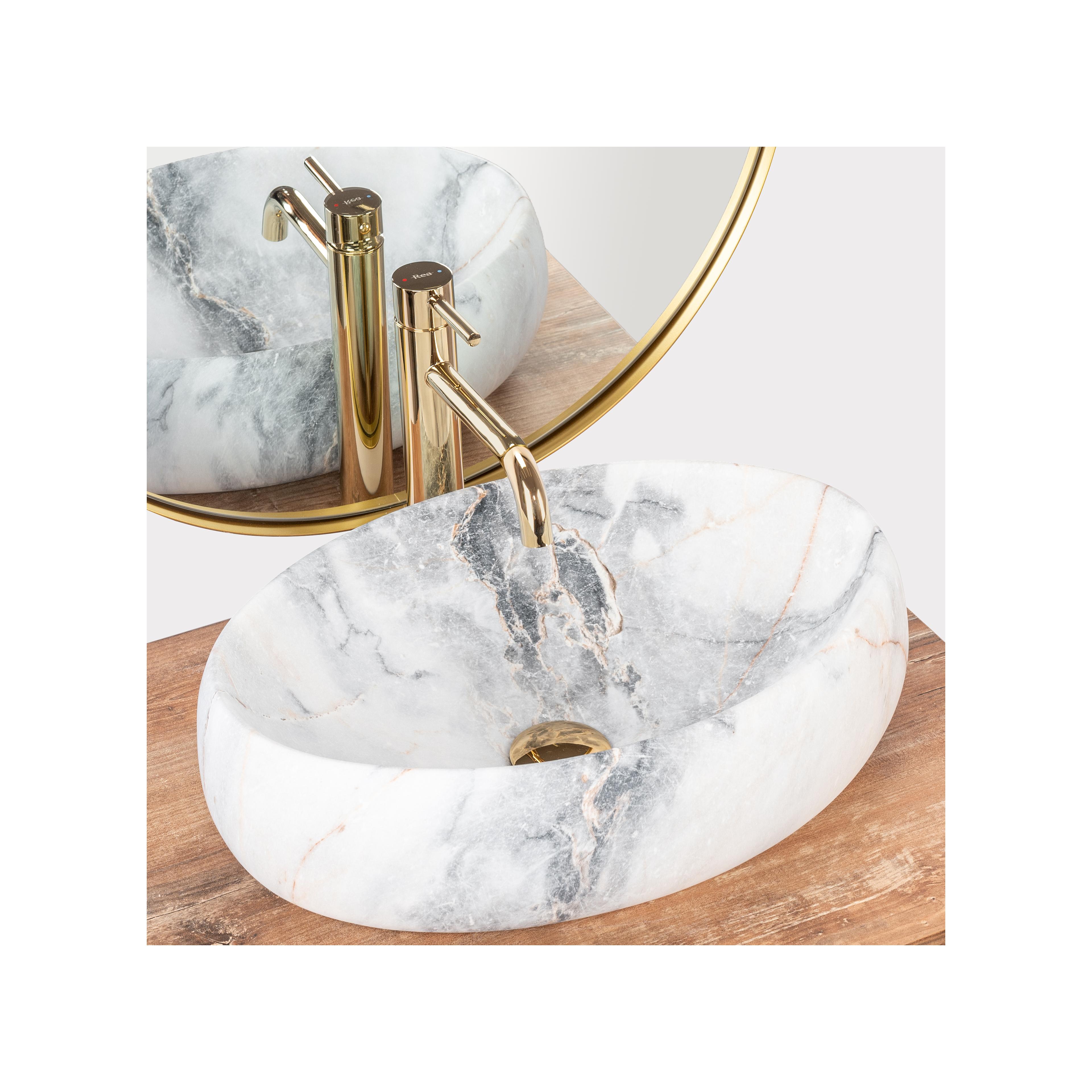 Countertop washbasin Rea Linda Granit Mat