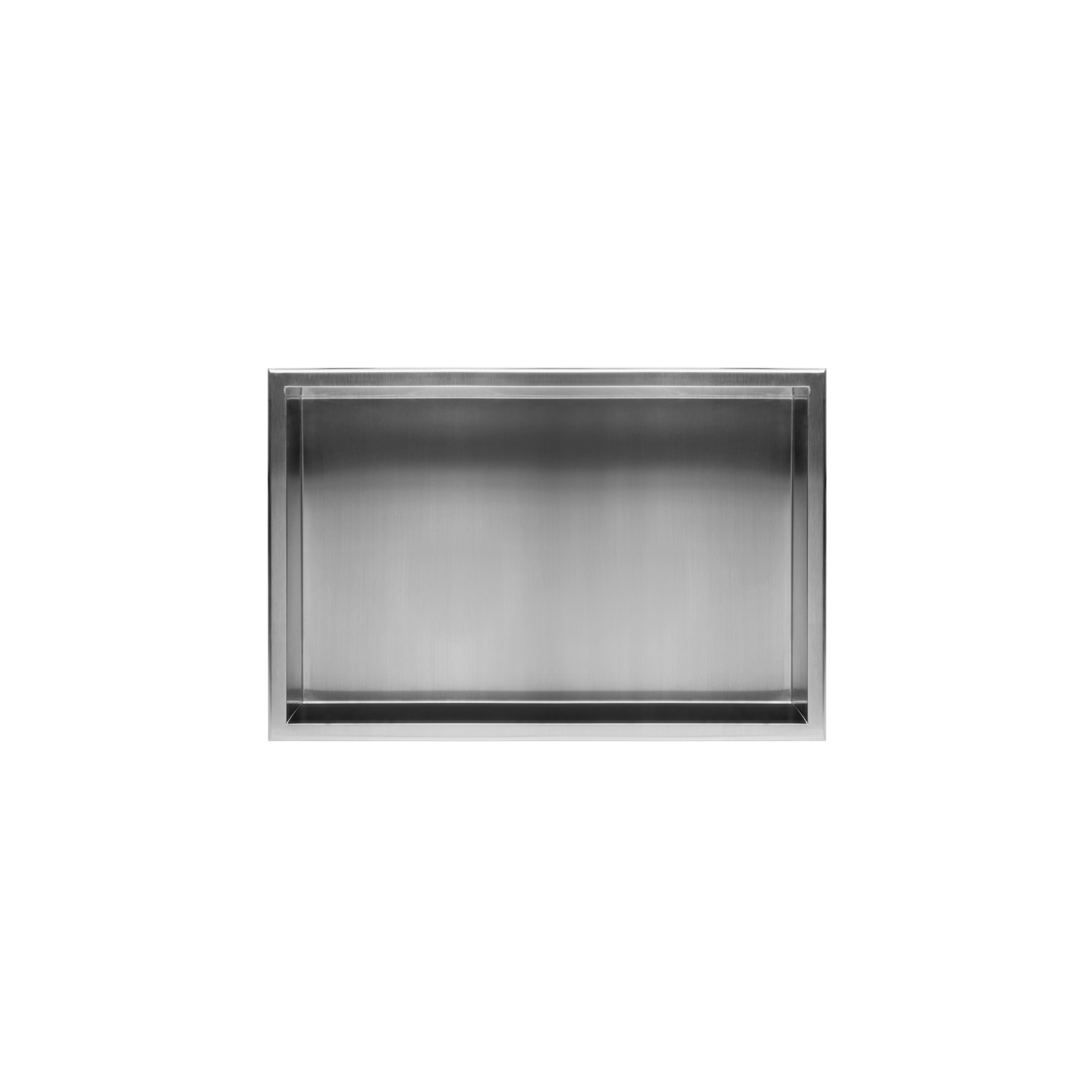 EINBAU REGAL BADEZIMMER 30x60 gebürsteter stahl