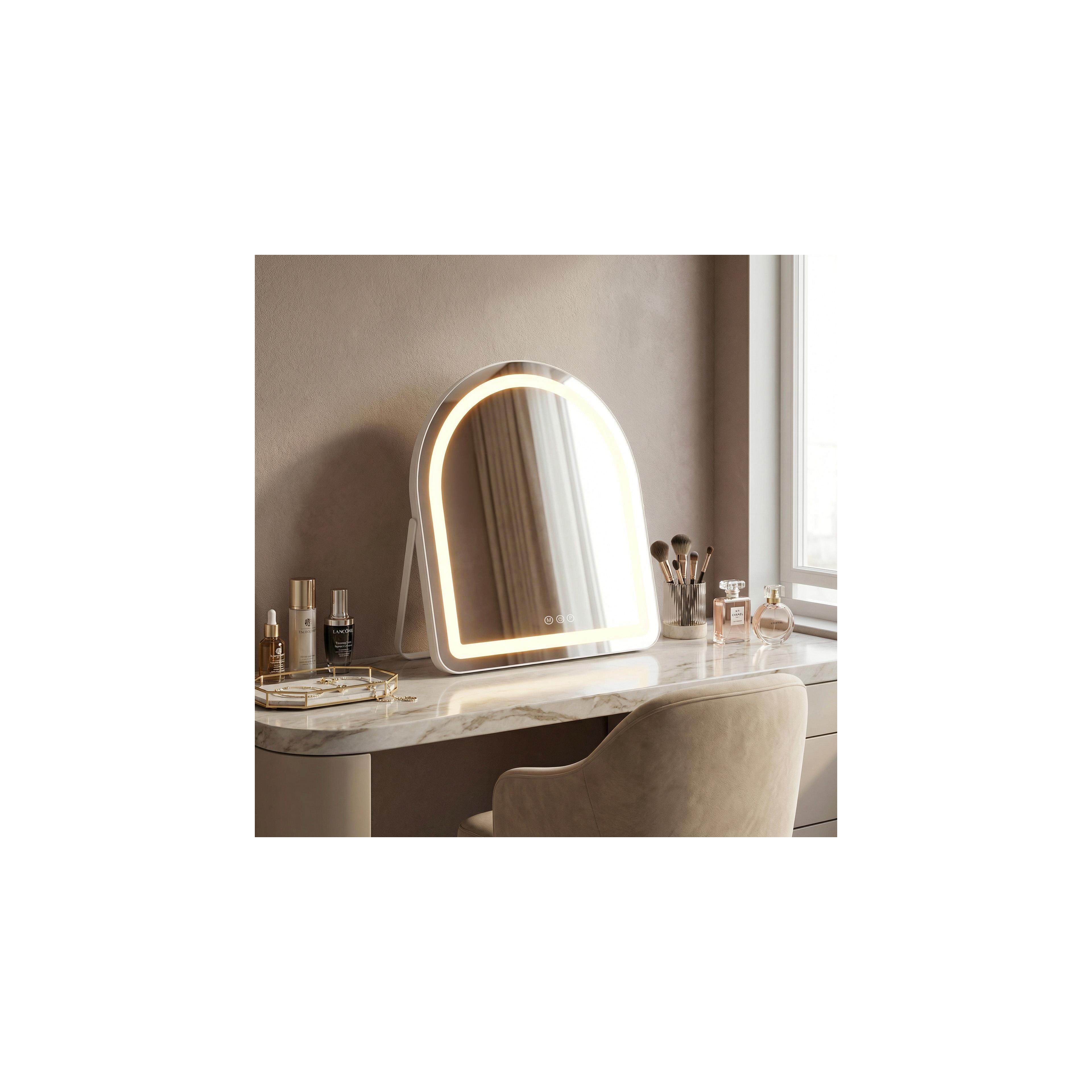 Spiegel LED GLAM White 40x45cm