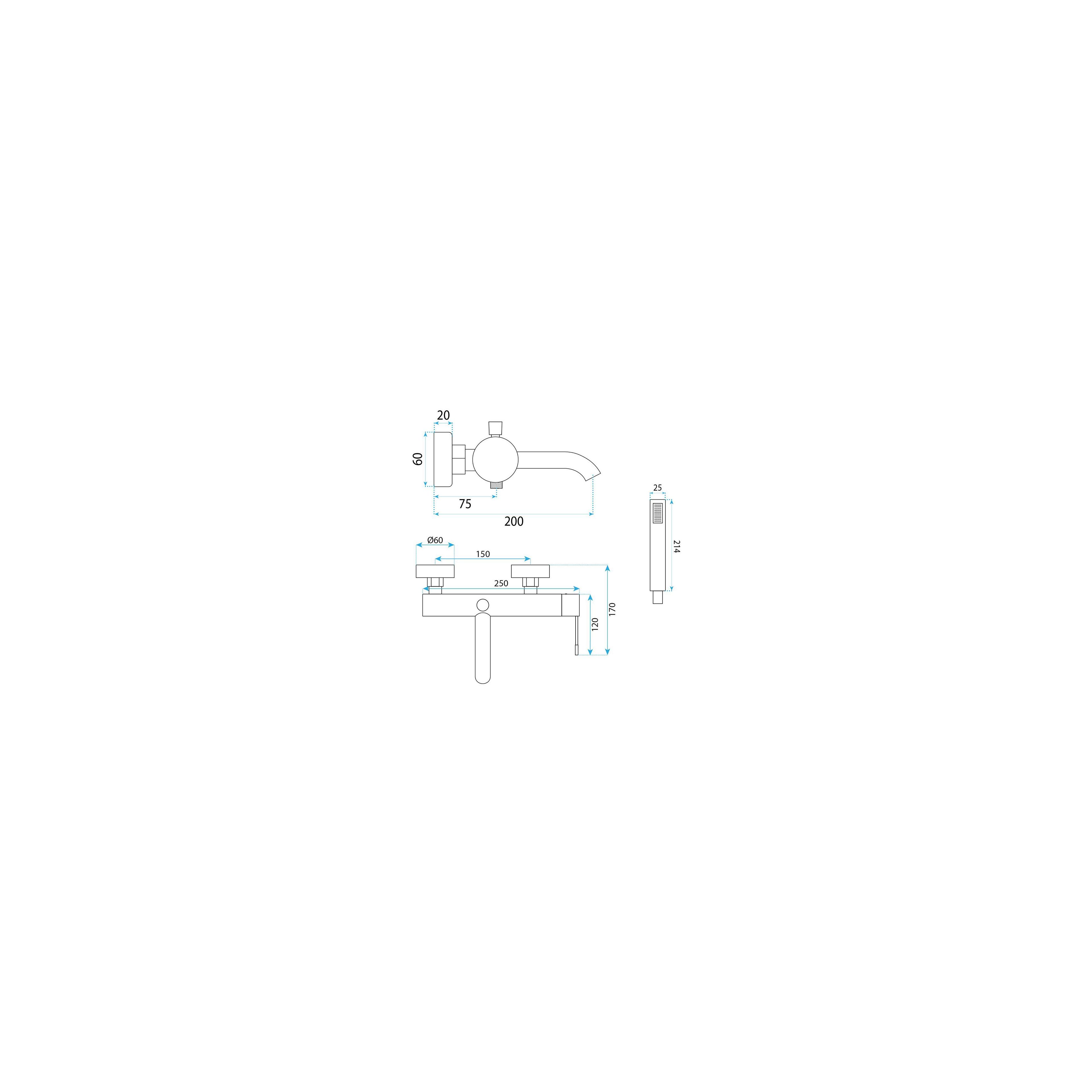 Wannenarmatur REA Venti Chrome