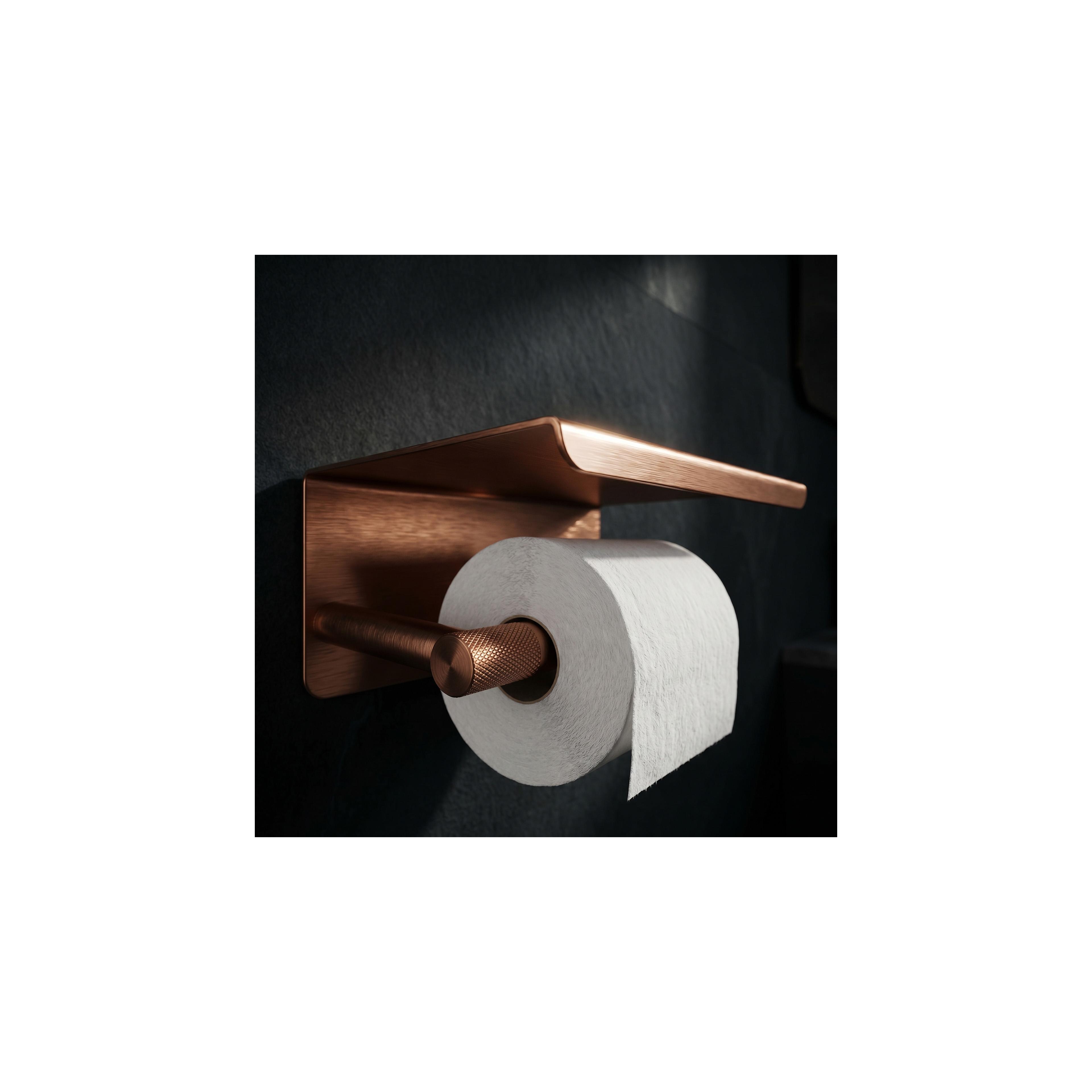 Toilettenpapierhalter mit Ablage 6613 Modern Copper
