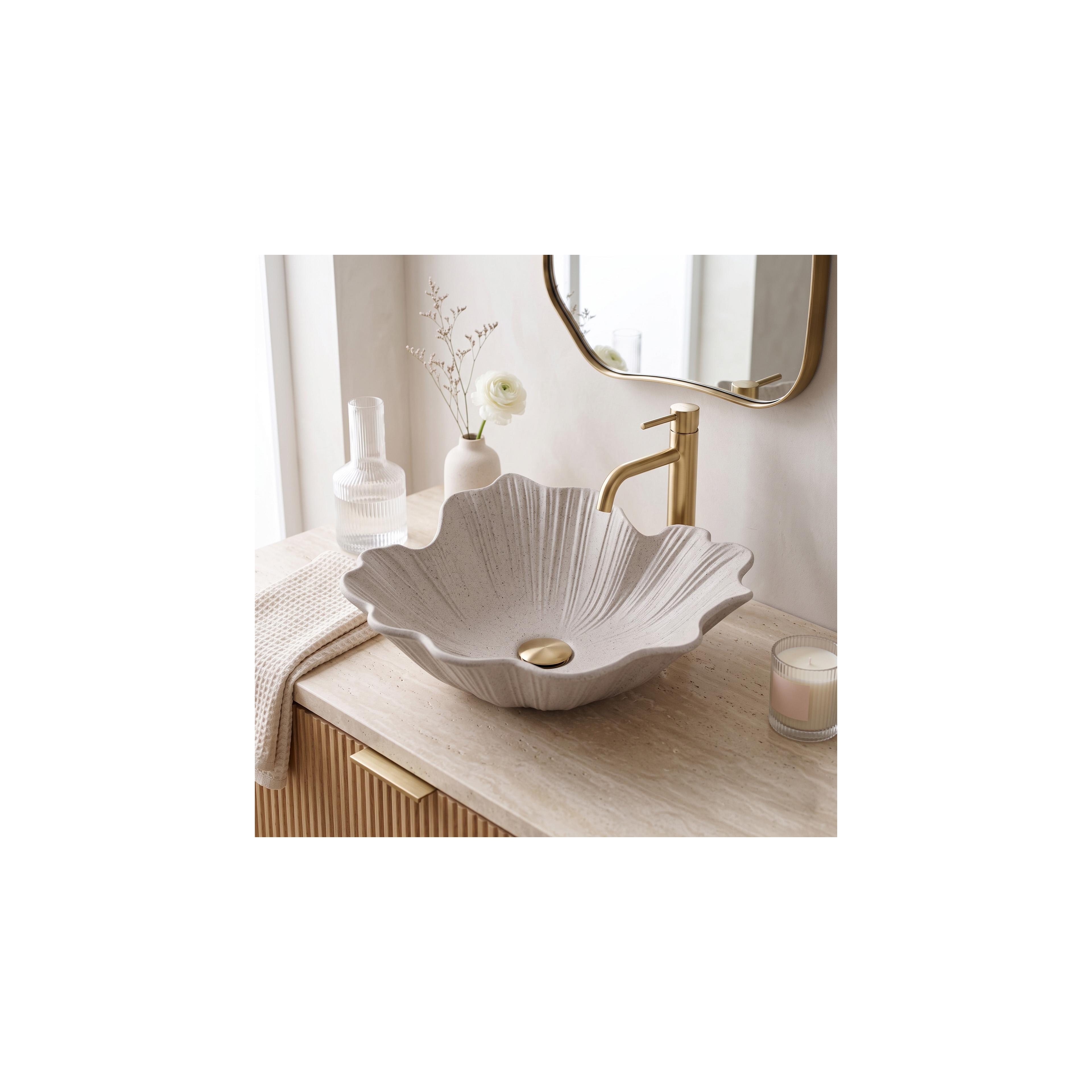 Aufsatzwaschbecken Rea Flower Beige