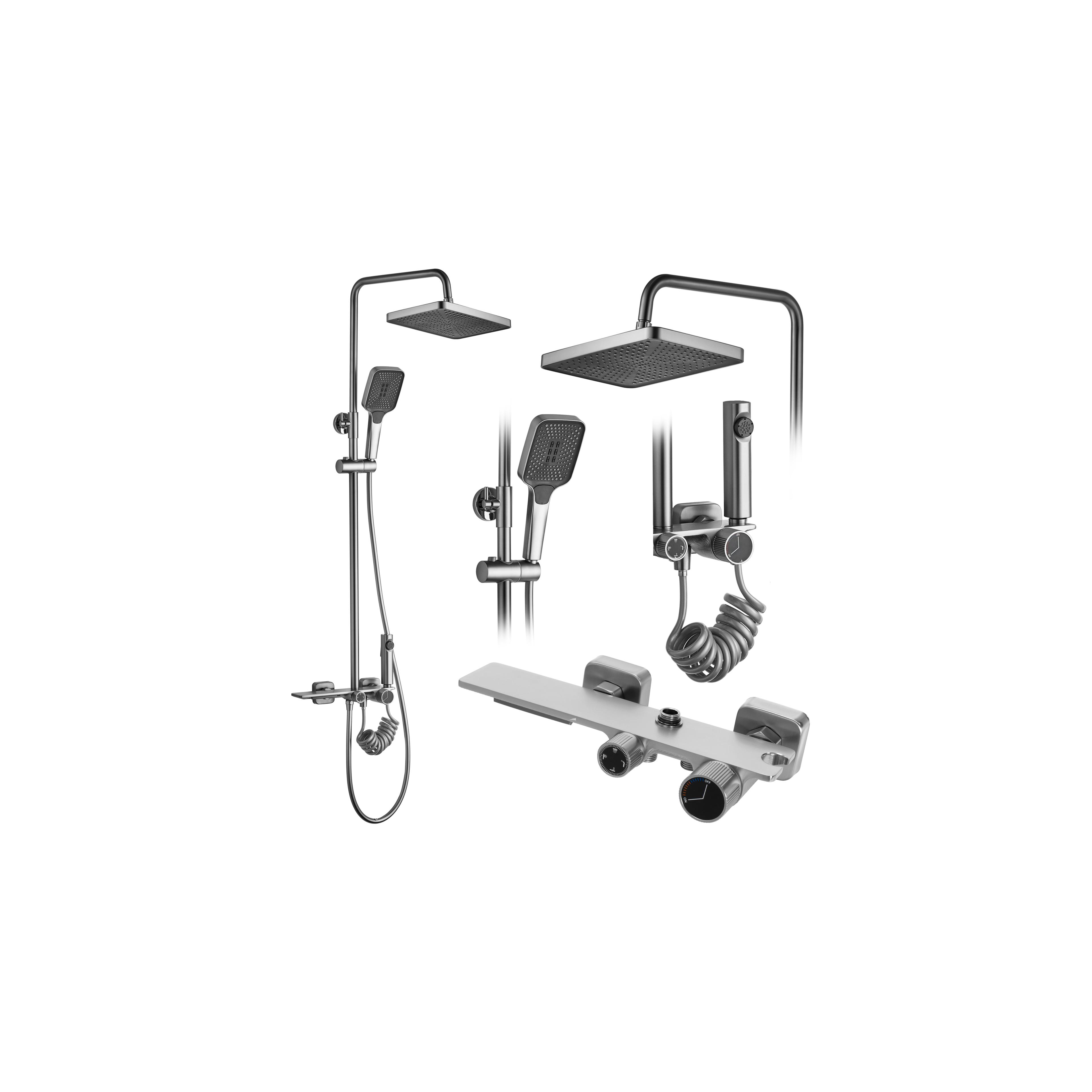 REA HELIX BRUSHED NICKEL INOX dušikomplekt