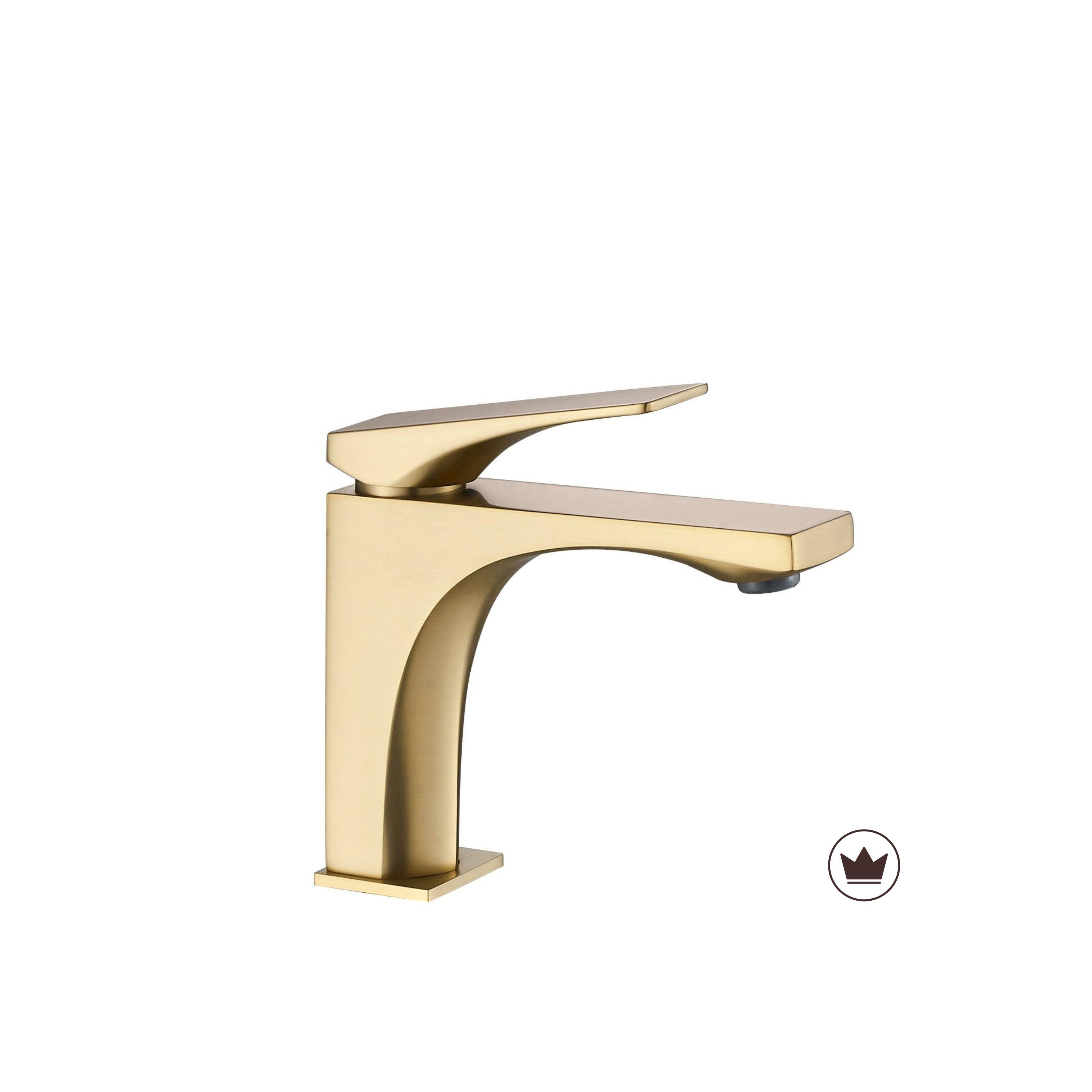 Bathroom faucet PREMIUM Rea Joe Brush Gold low