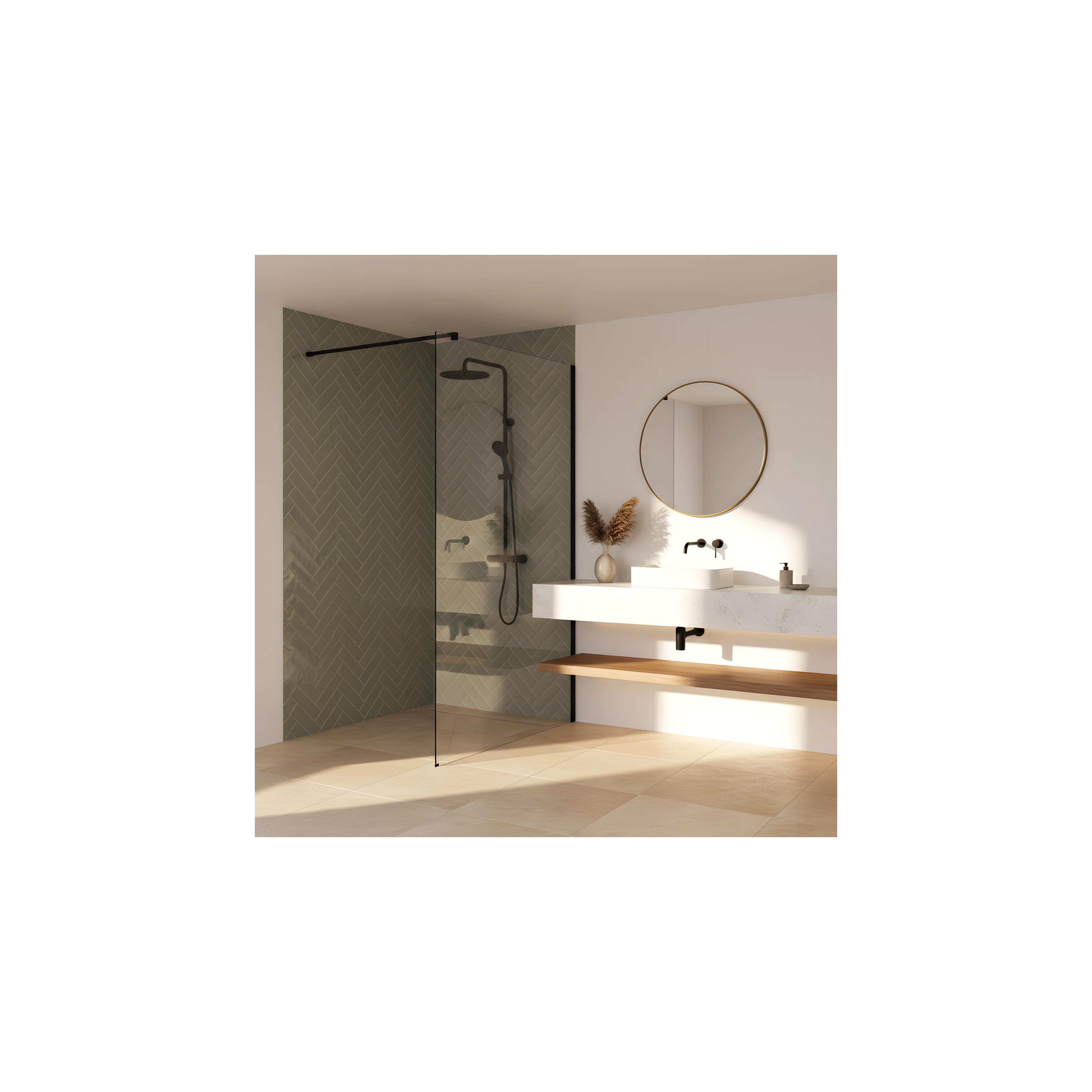 Tuš zaslon Rea Flexi Transparent / Black 110