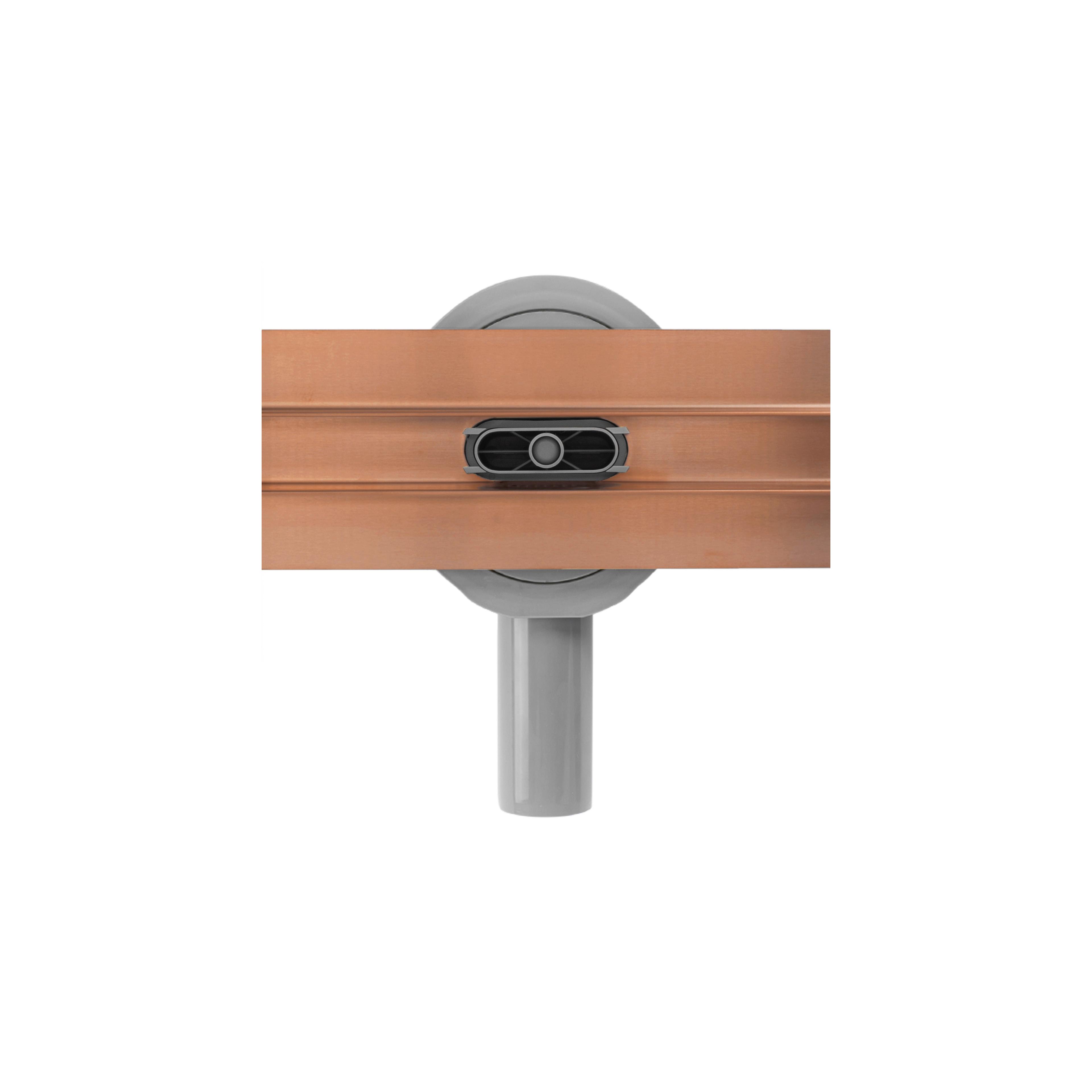 Linear drainage REA Neox Slim pro Brushed Copper 100