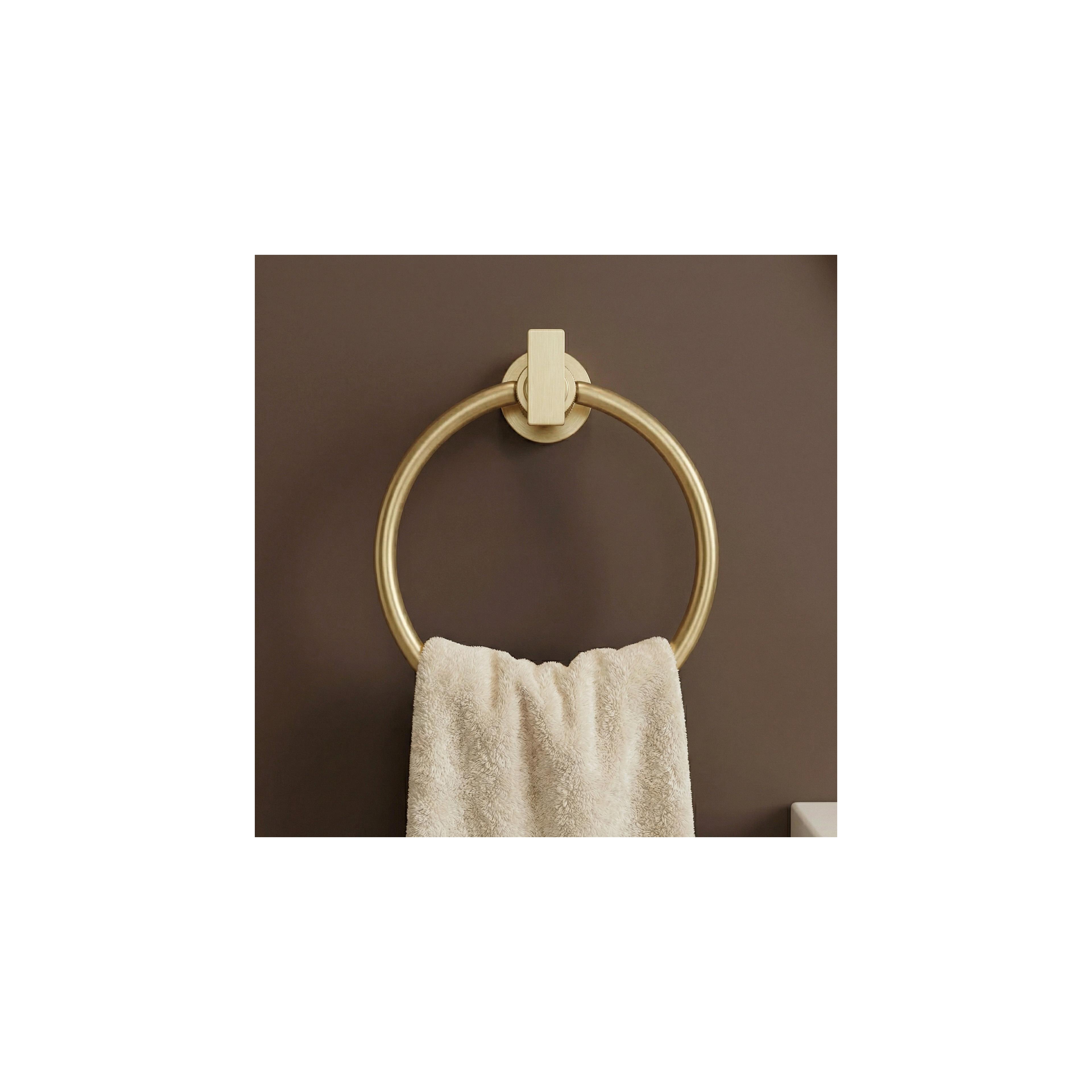 Bathroom hanger Ring 81307 Virro Brush Gold