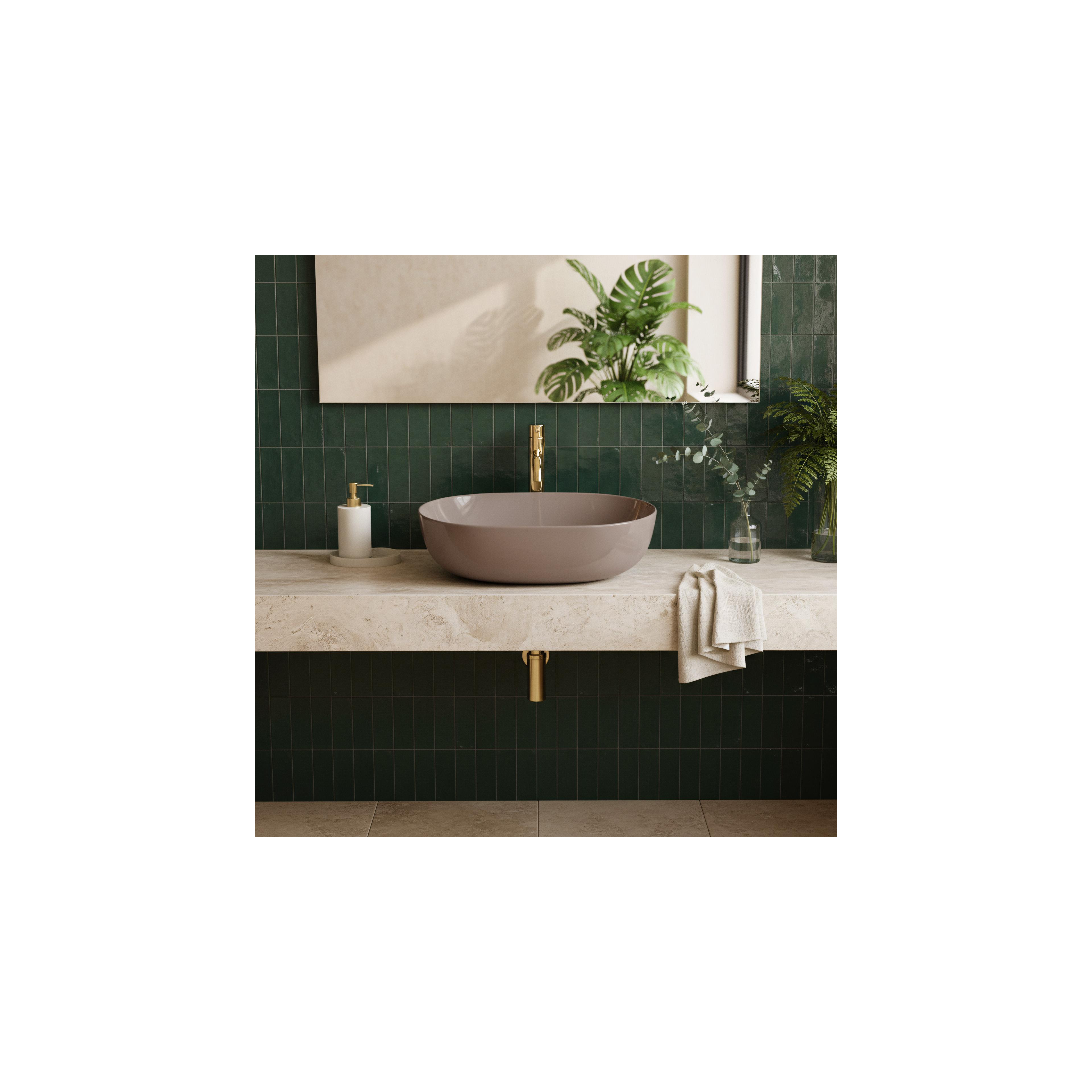 Aufsatzwaschbecken Rea Lisa Beige Shiny