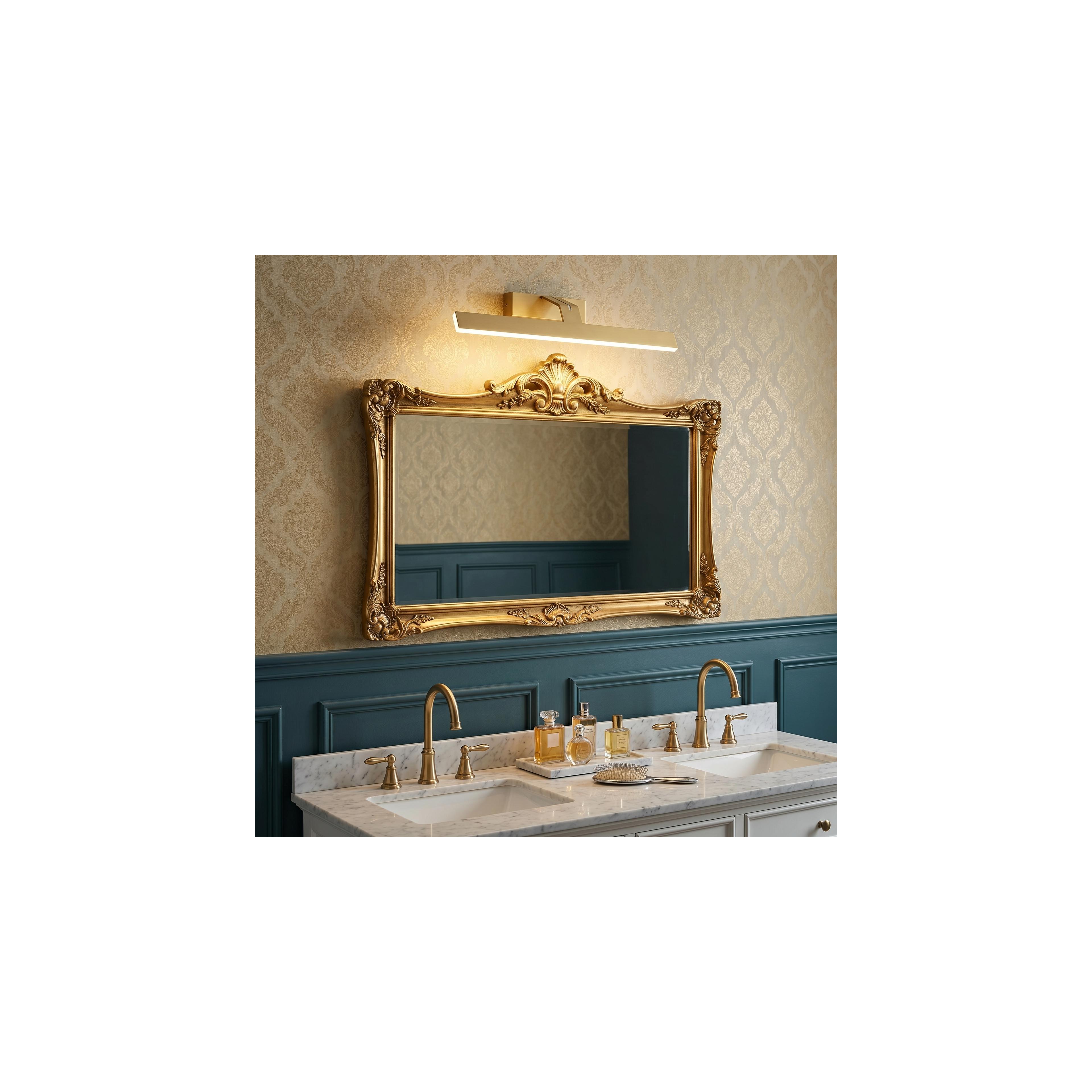 Bad LED-Wandleuchte SWE007-1W 43cm BRUSH GOLD