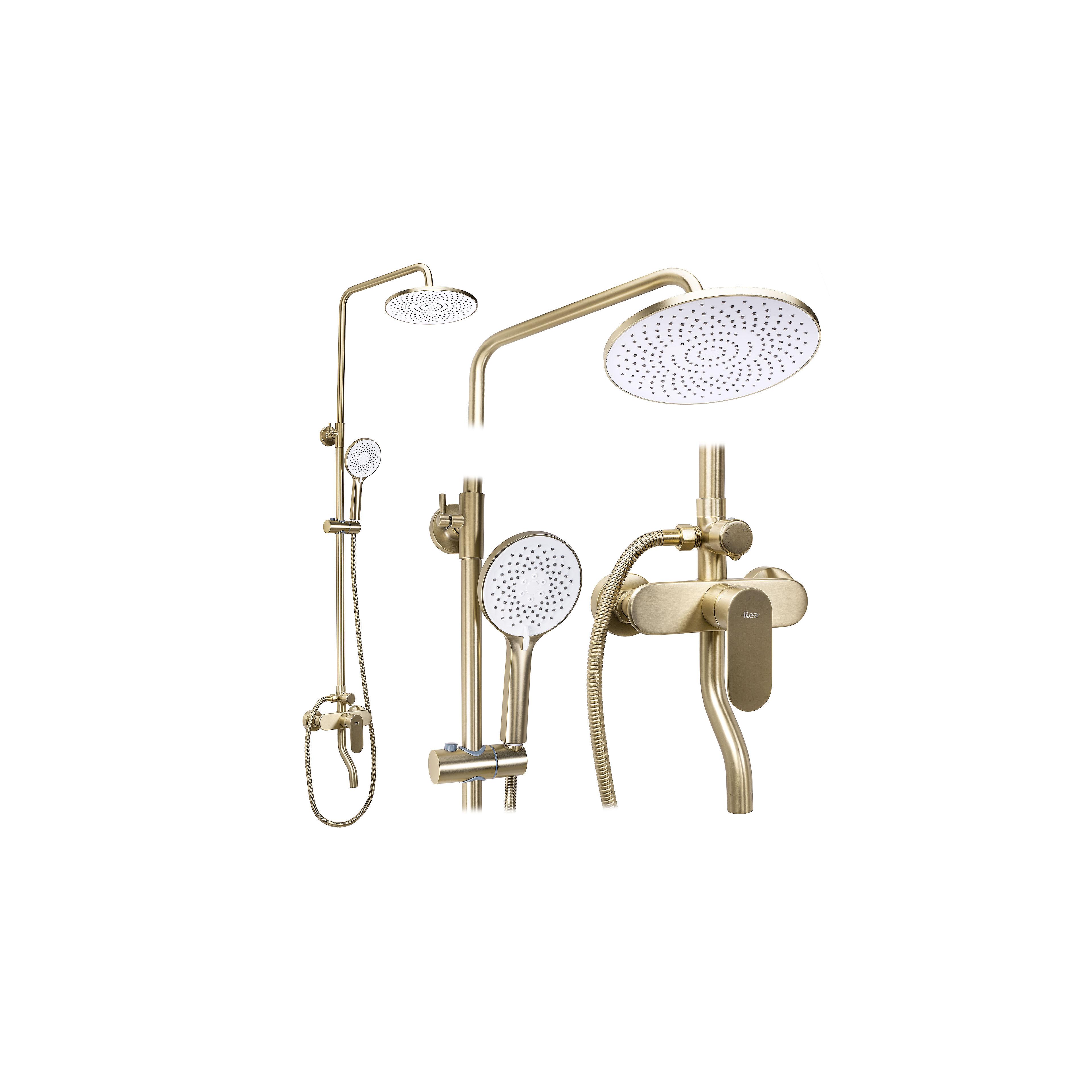 Duschgarnitur REA DROP Brush Gold