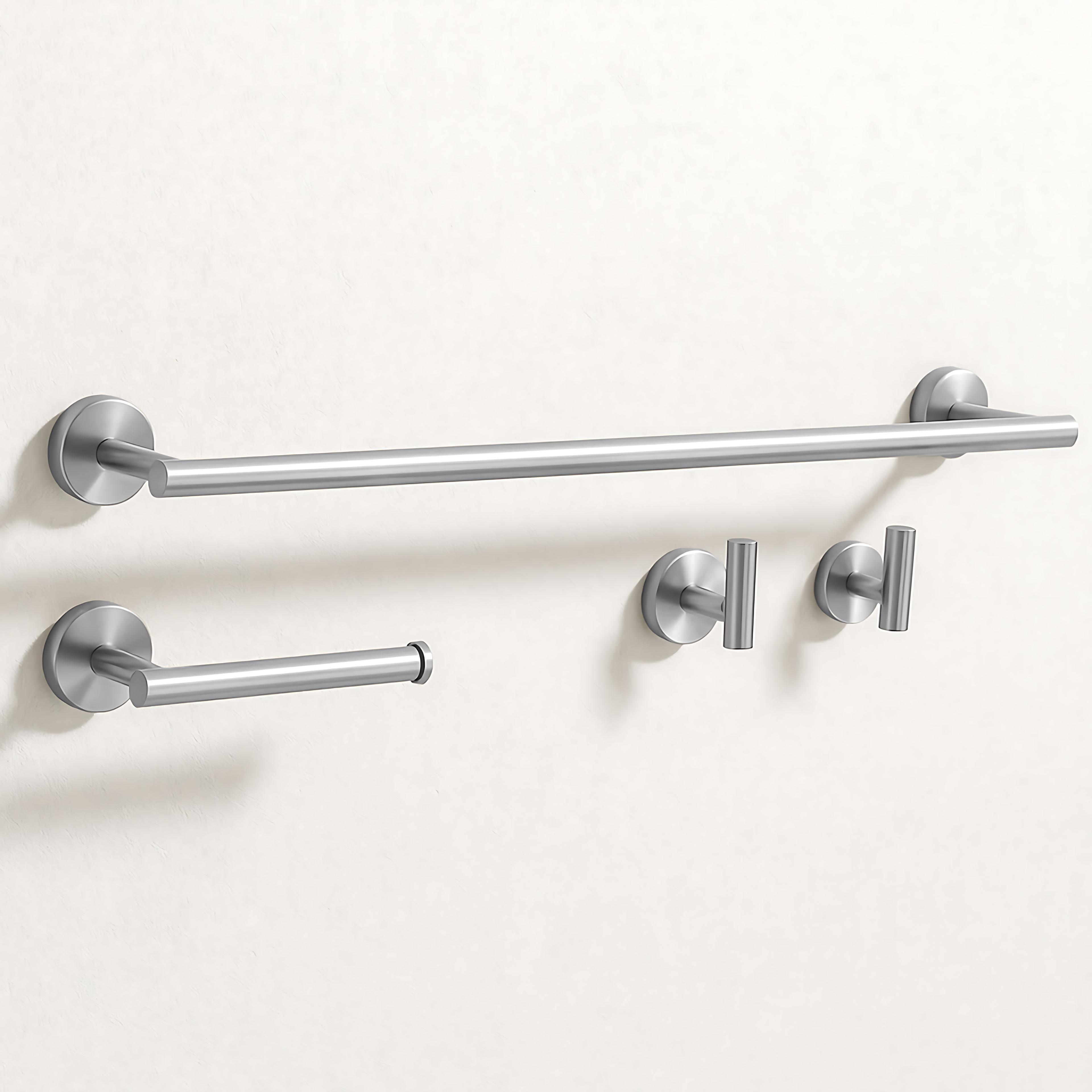 Badezimmer-Accessoire-Set Ari Brush Nickel 4-teilig