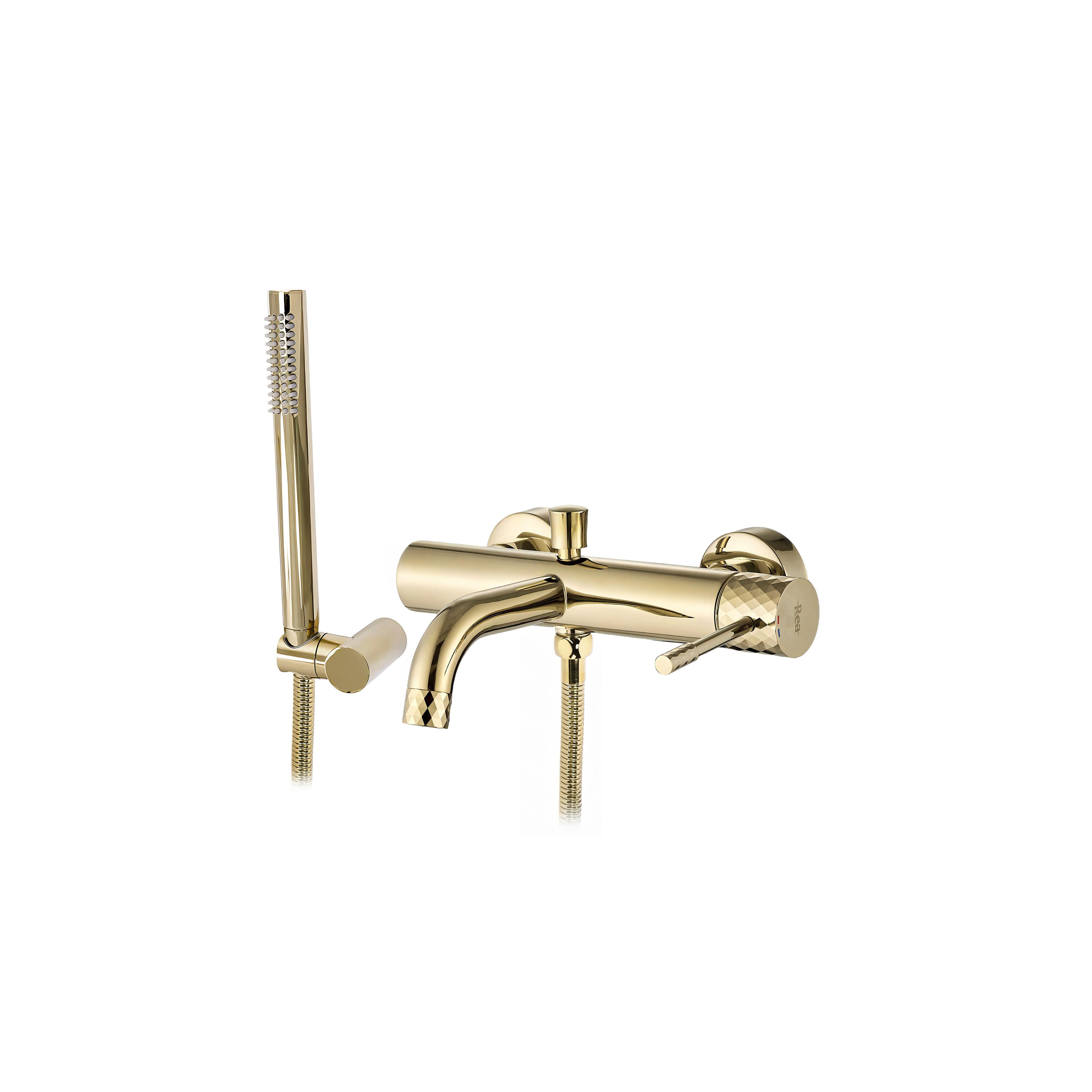 Bathroom faucet Rea Lungo Diamond Gold